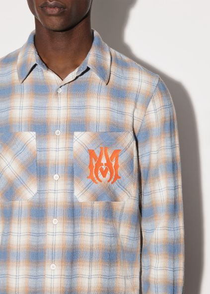MA VINTAGE STENCIL PLAID - BLUE sold by AMIRI product image thumbnail 5