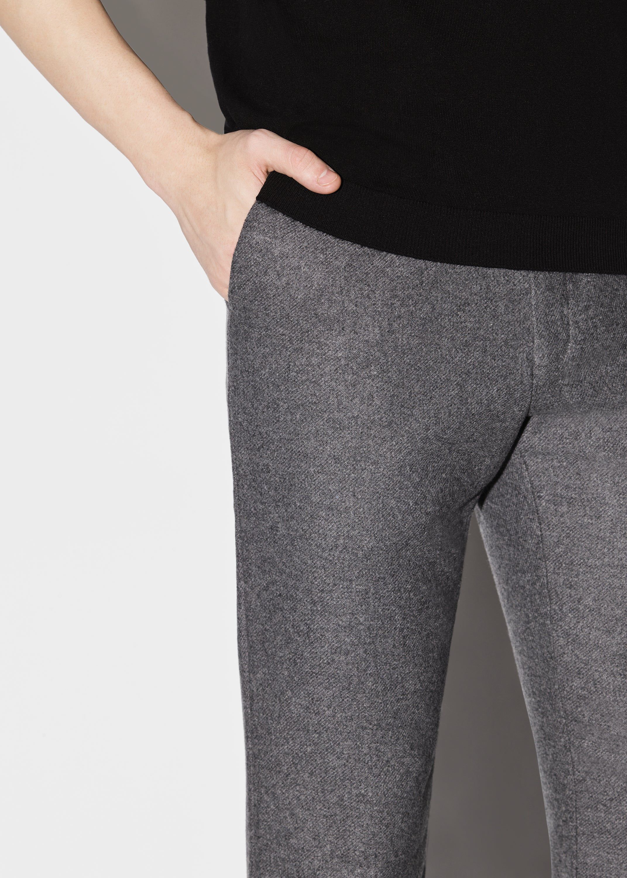 WOOL FLANNEL FLARE PANTS - GREY sold by AMIRI product image thumbnail 5