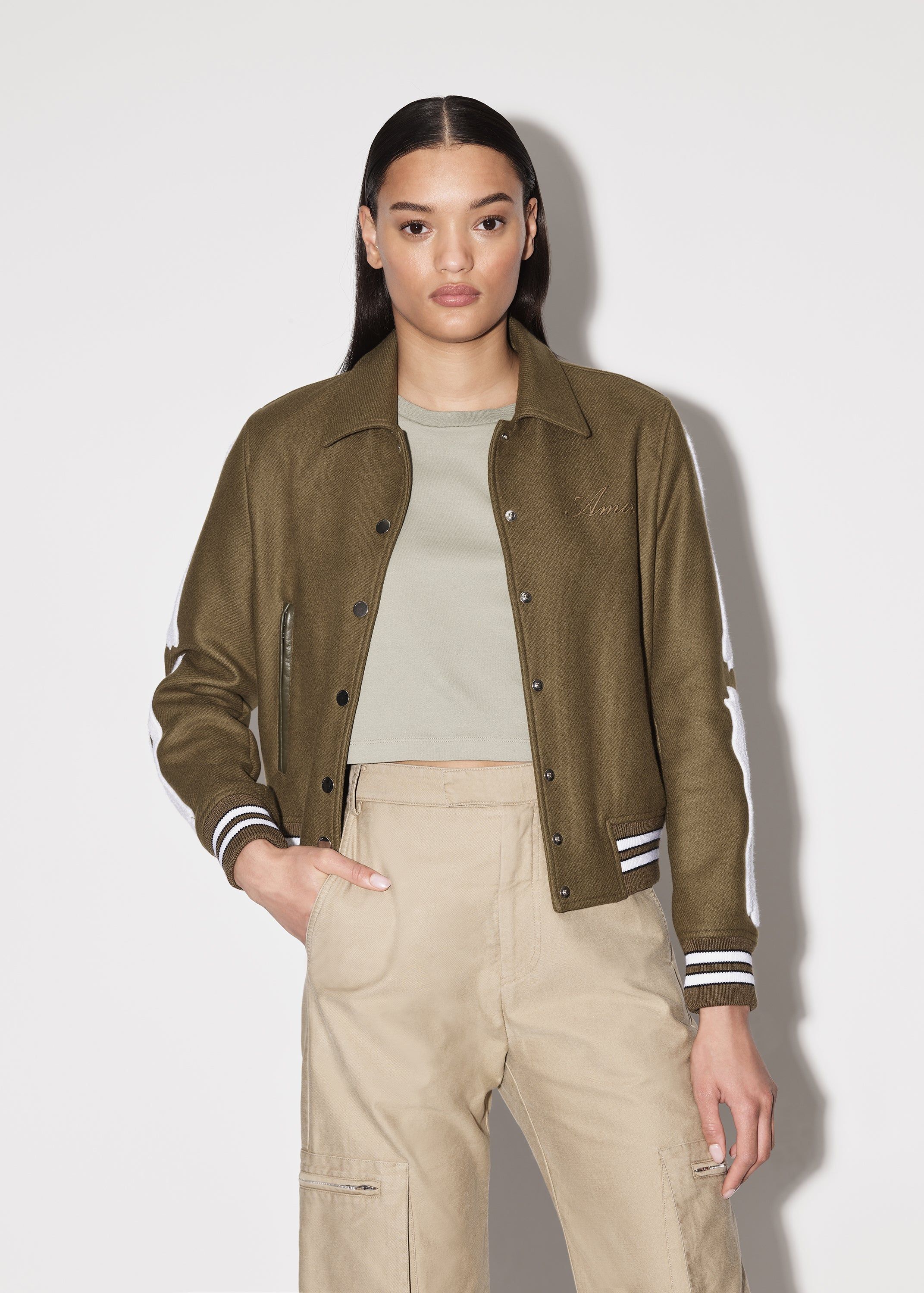 WOMEN - BONES JACKET - OLIVE GREEN sold by AMIRI product image thumbnail 4