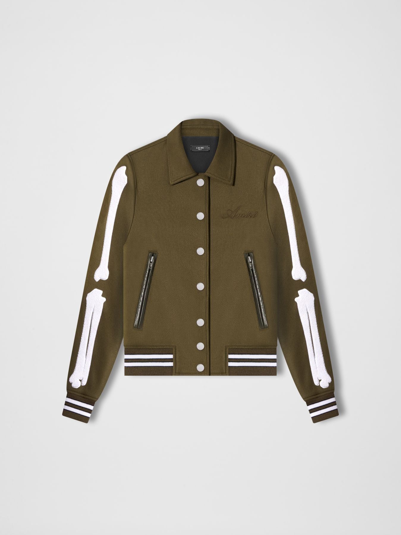 WOMEN - BONES JACKET - OLIVE GREEN sold by AMIRI