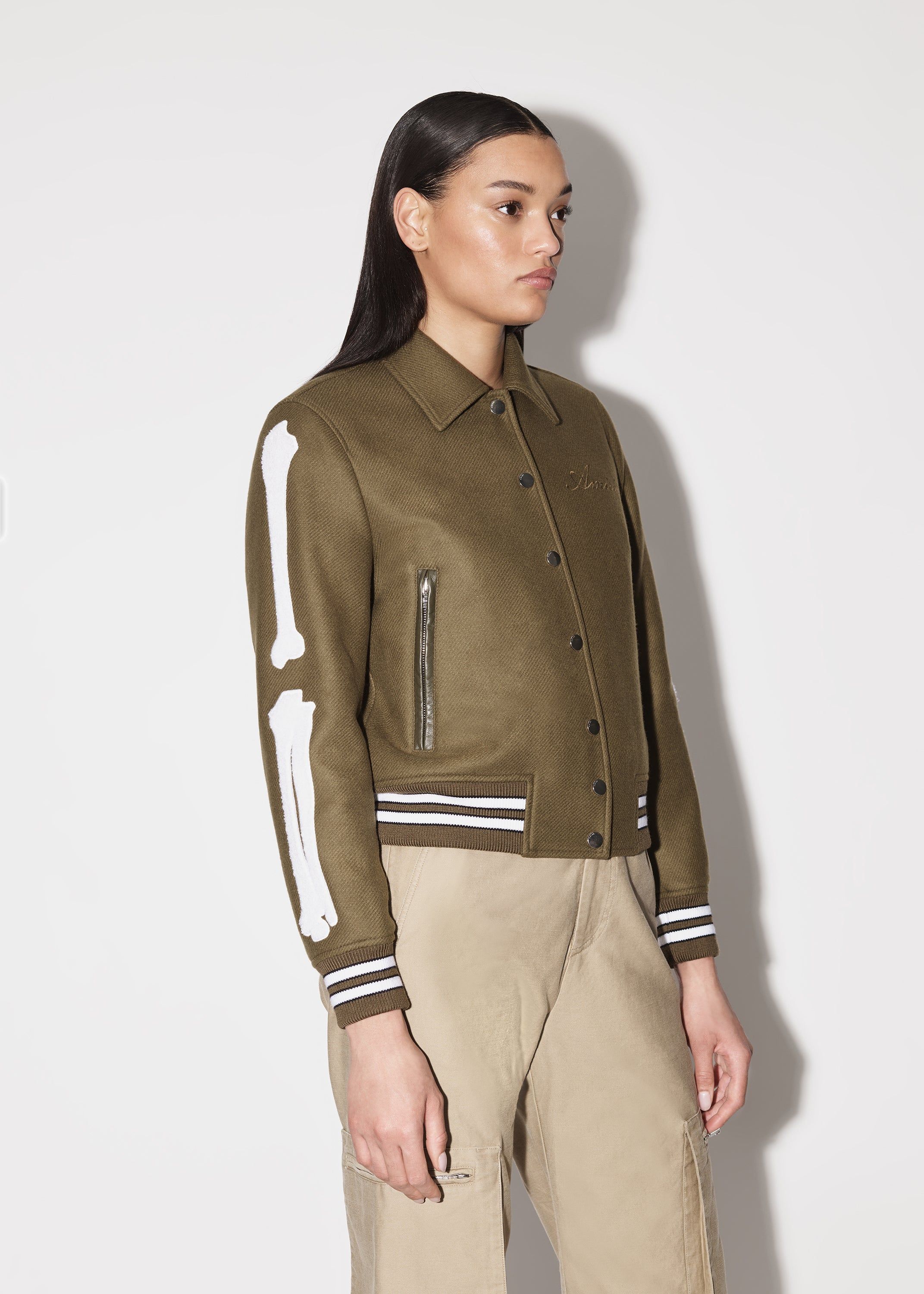 WOMEN - BONES JACKET - OLIVE GREEN sold by AMIRI product image thumbnail 5