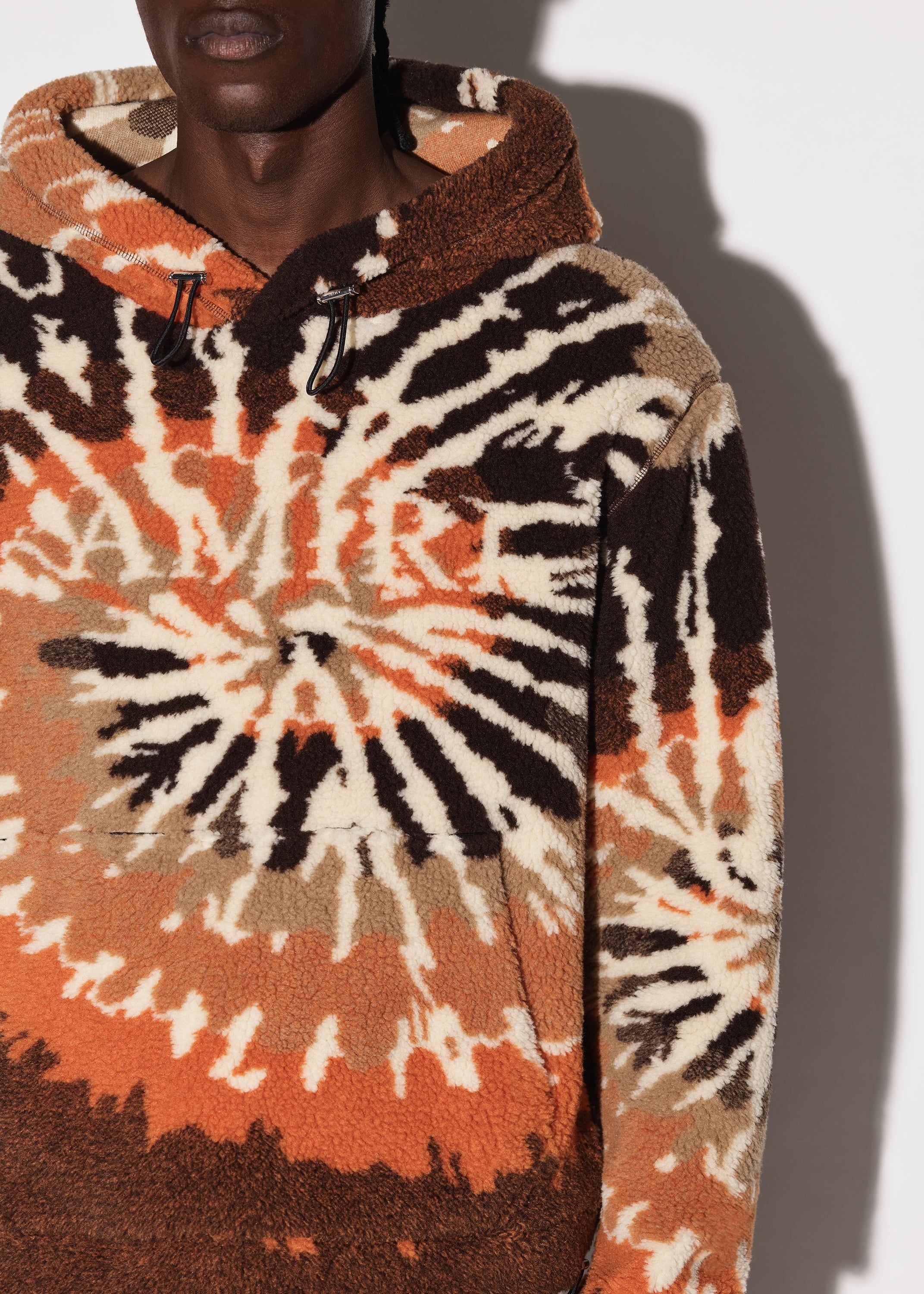 TIE DYE POLAR FLEECE HOODIE - ORANGE / BLACK sold by AMIRI product image thumbnail 5