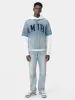 AMIRI SUNFADED BASEBALL SHIRT - Perfect Indigo sold by AMIRI