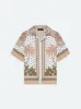 PALM TREE BOWLING SHIRT - Copper Brown sold by AMIRI