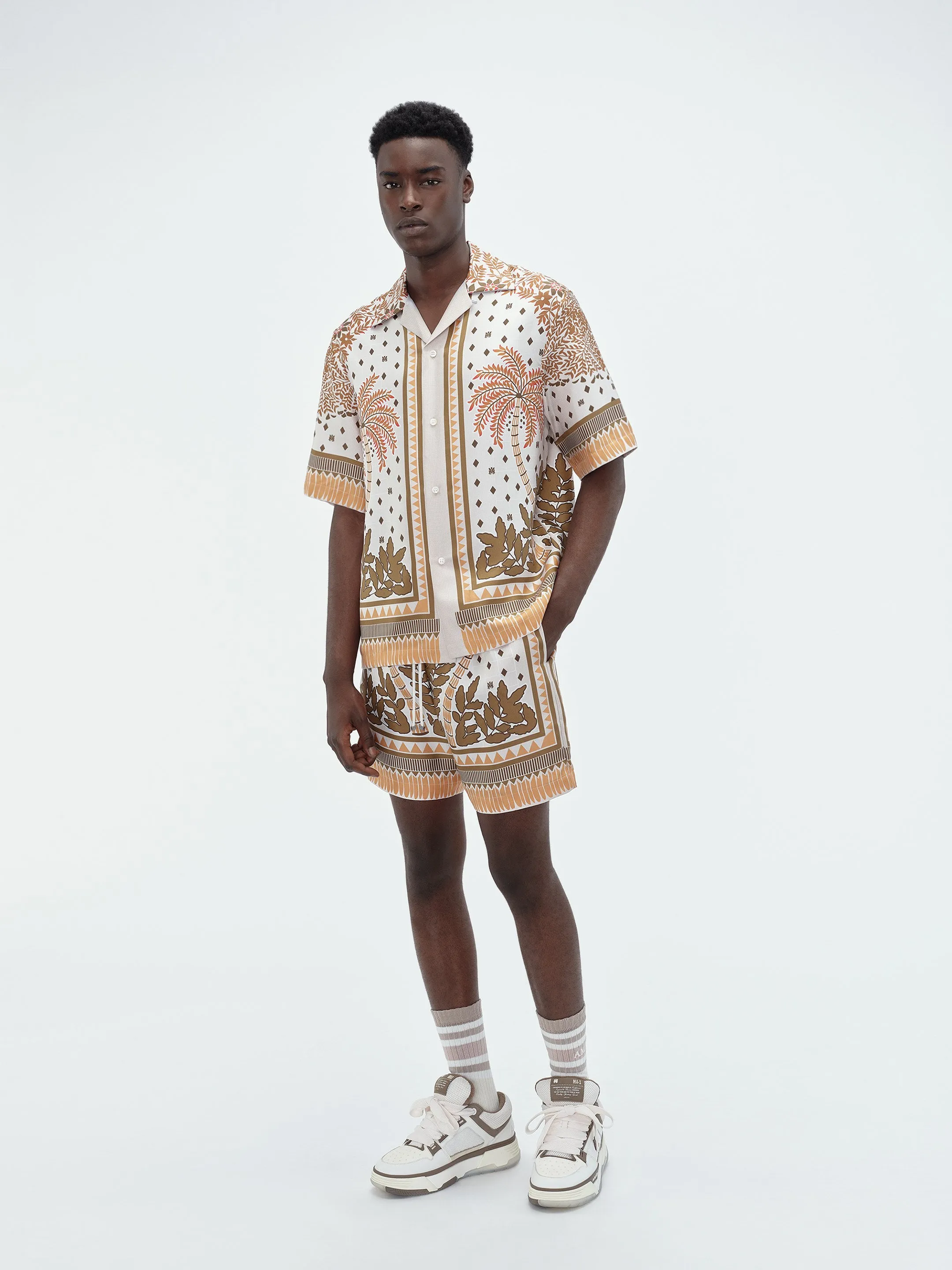 PALM TREE BOWLING SHIRT - Copper Brown sold by AMIRI product image thumbnail 2