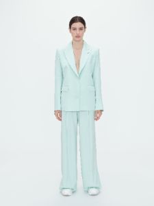 WOMEN - WIDE LEG DOUBLE PLEATED PANT - GREEN sold by AMIRI