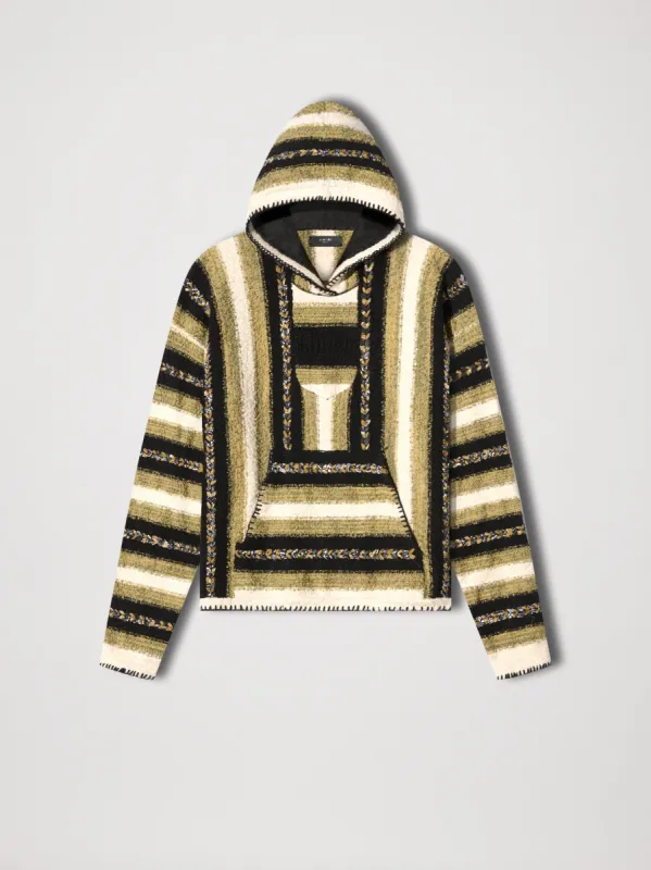 BANDANA BRAIDED STRIPE HOODIE - YELLOW sold by AMIRI