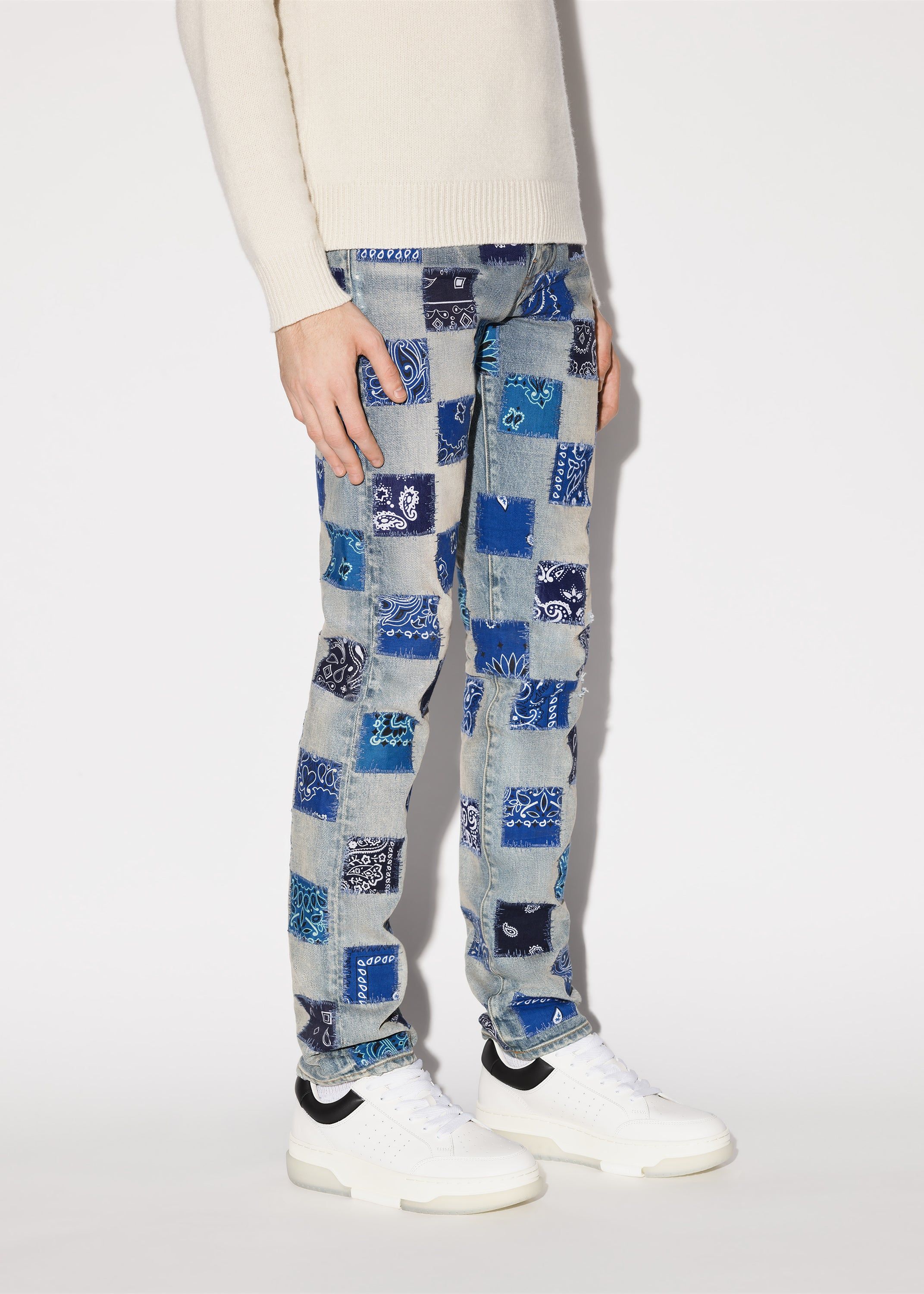 BANDANA CHECK JEAN - CLAY INDIGO / BLUE sold by AMIRI product image thumbnail 3