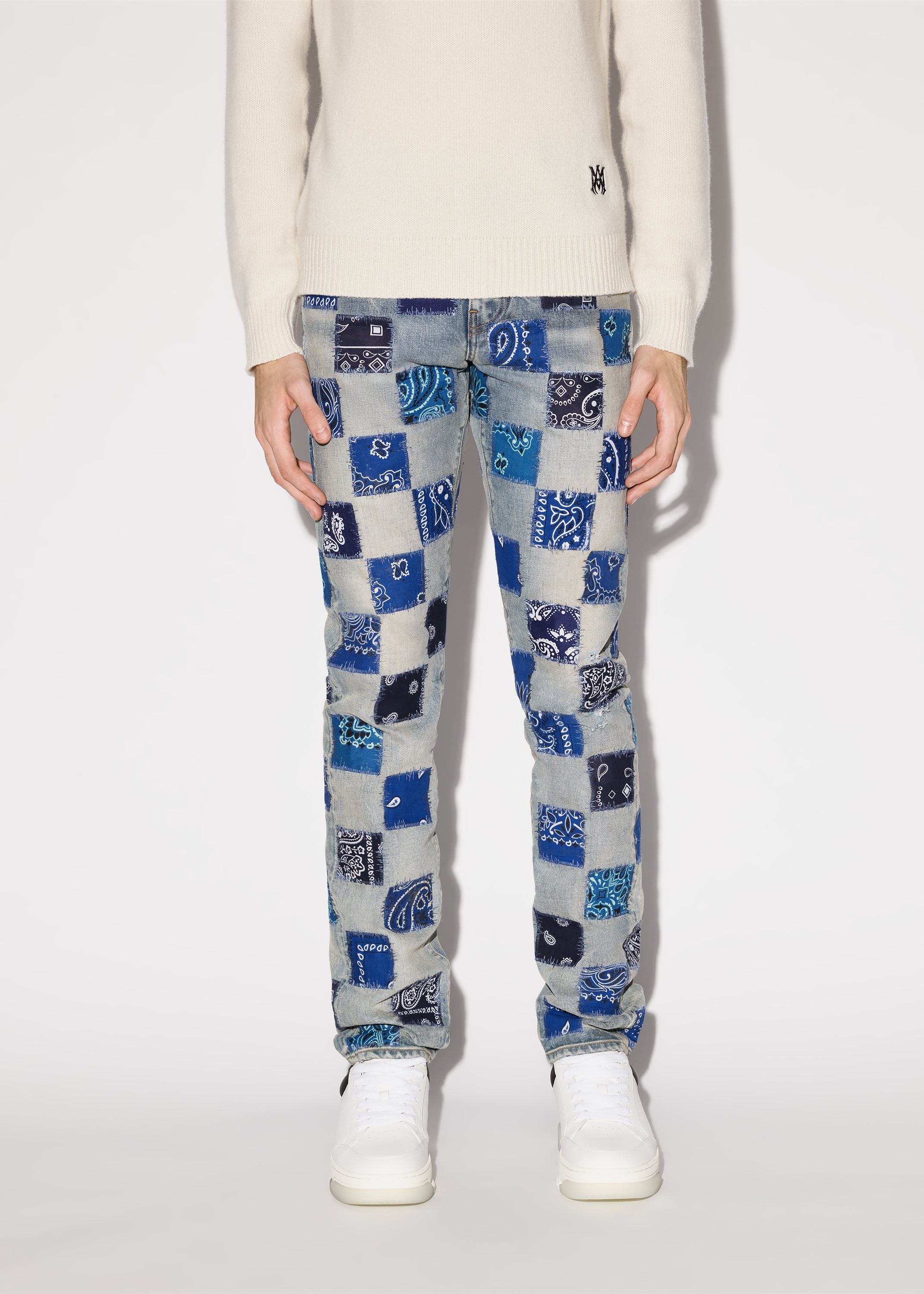 BANDANA CHECK JEAN - CLAY INDIGO / BLUE sold by AMIRI product image thumbnail 2