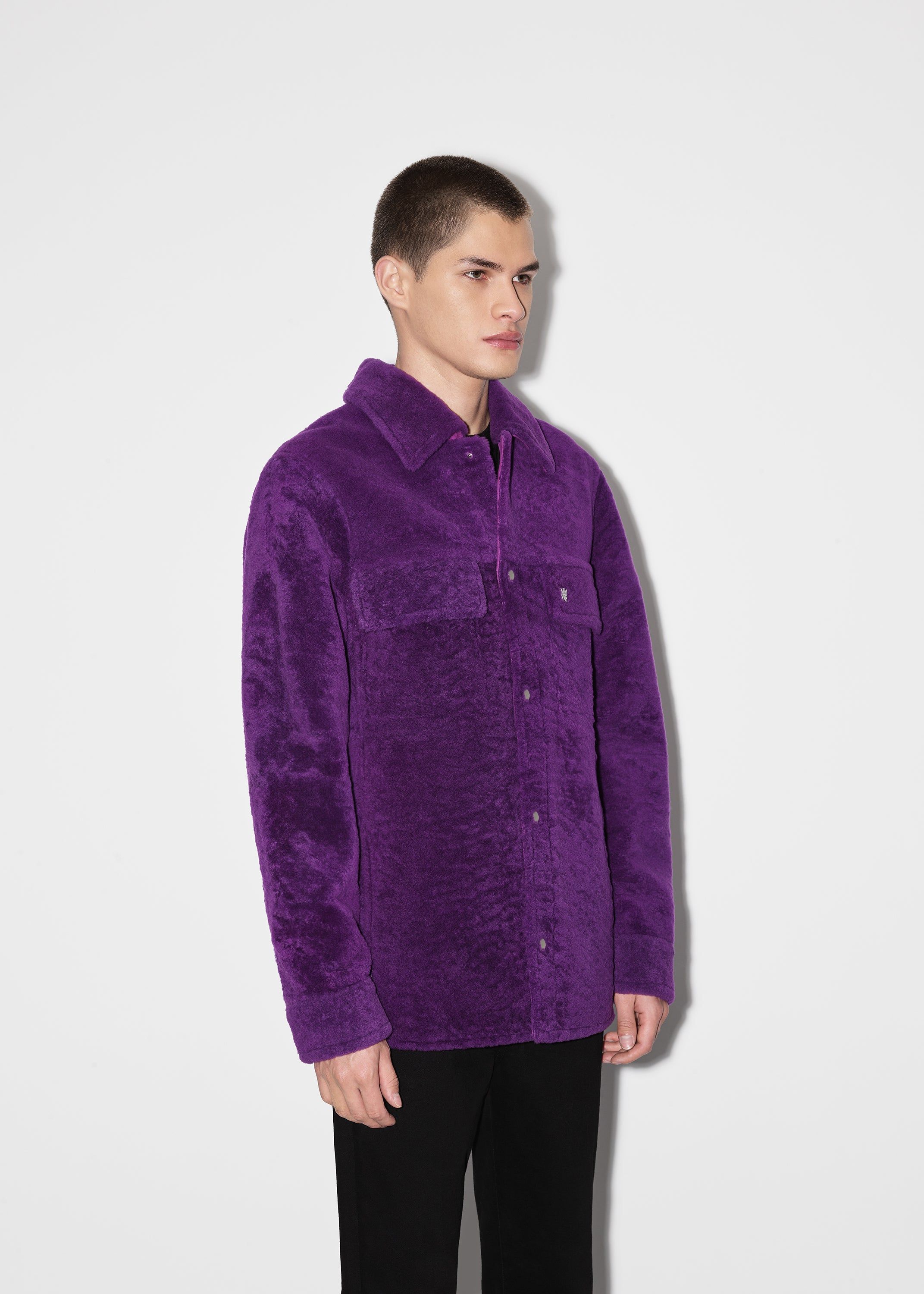SHEARLING OVERSHIRT - PURPLE sold by AMIRI product image thumbnail 4
