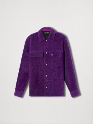 SHEARLING OVERSHIRT - PURPLE made by AMIRI