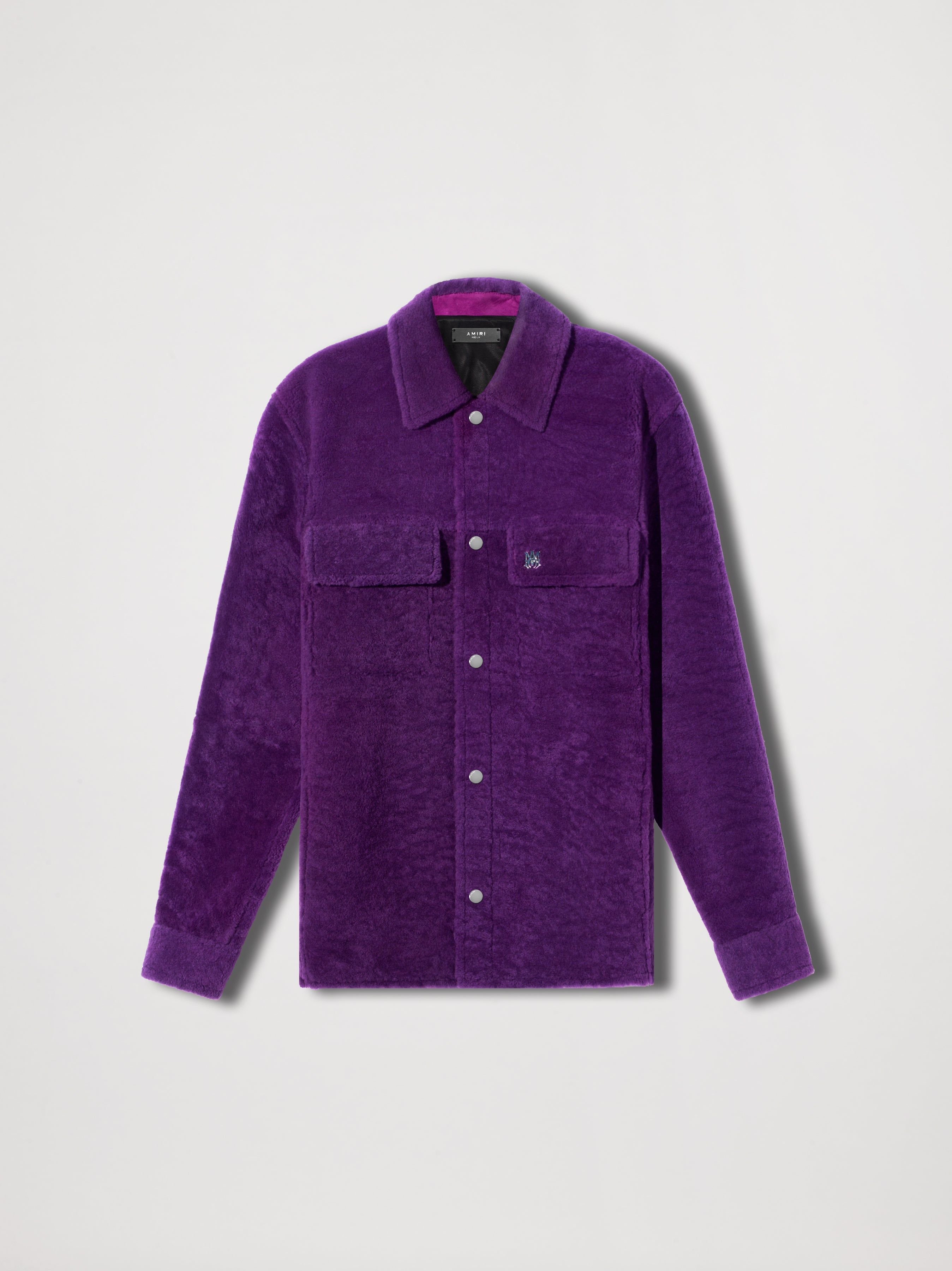 SHEARLING OVERSHIRT - PURPLE sold by AMIRI