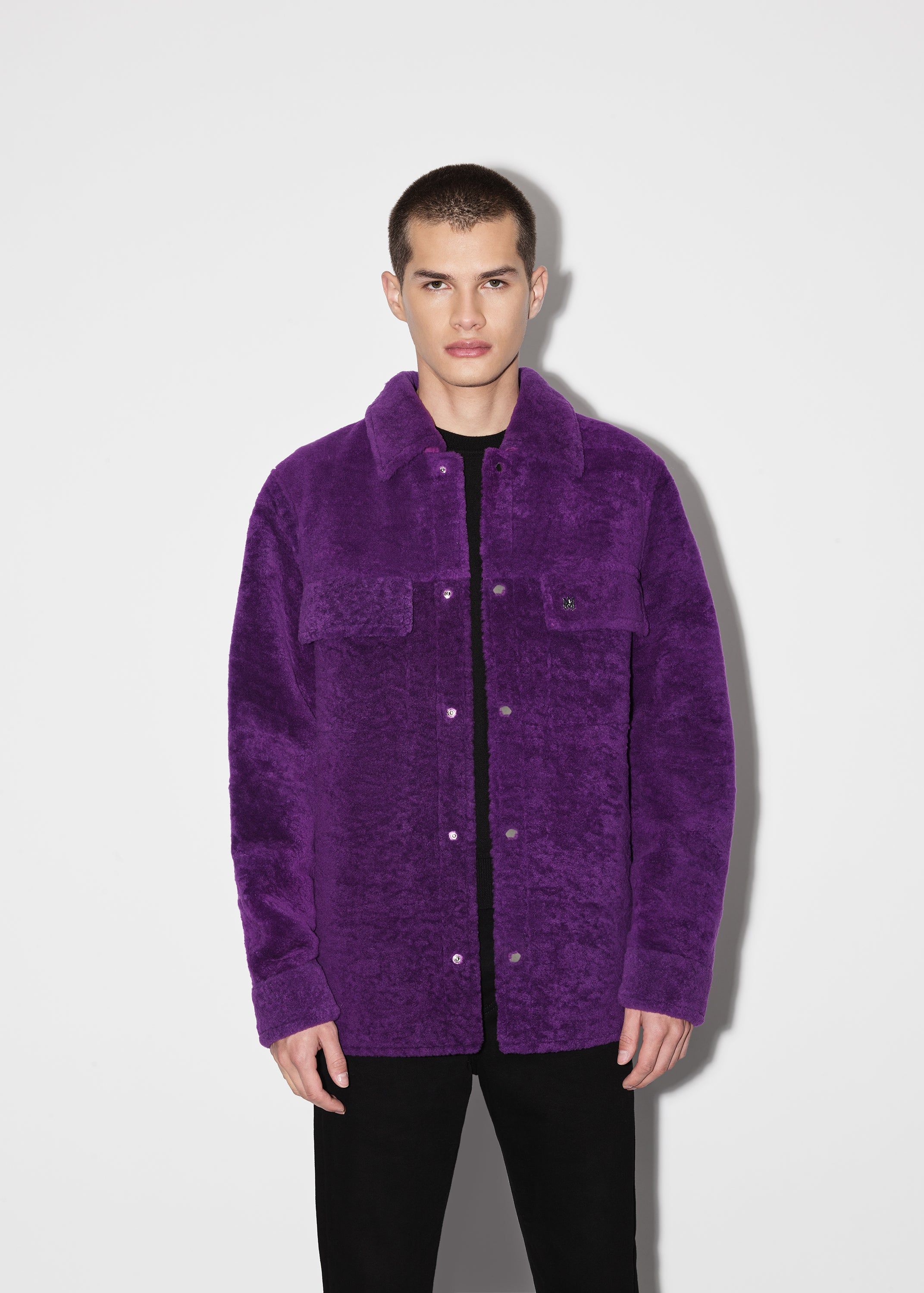 SHEARLING OVERSHIRT - PURPLE sold by AMIRI product image thumbnail 3