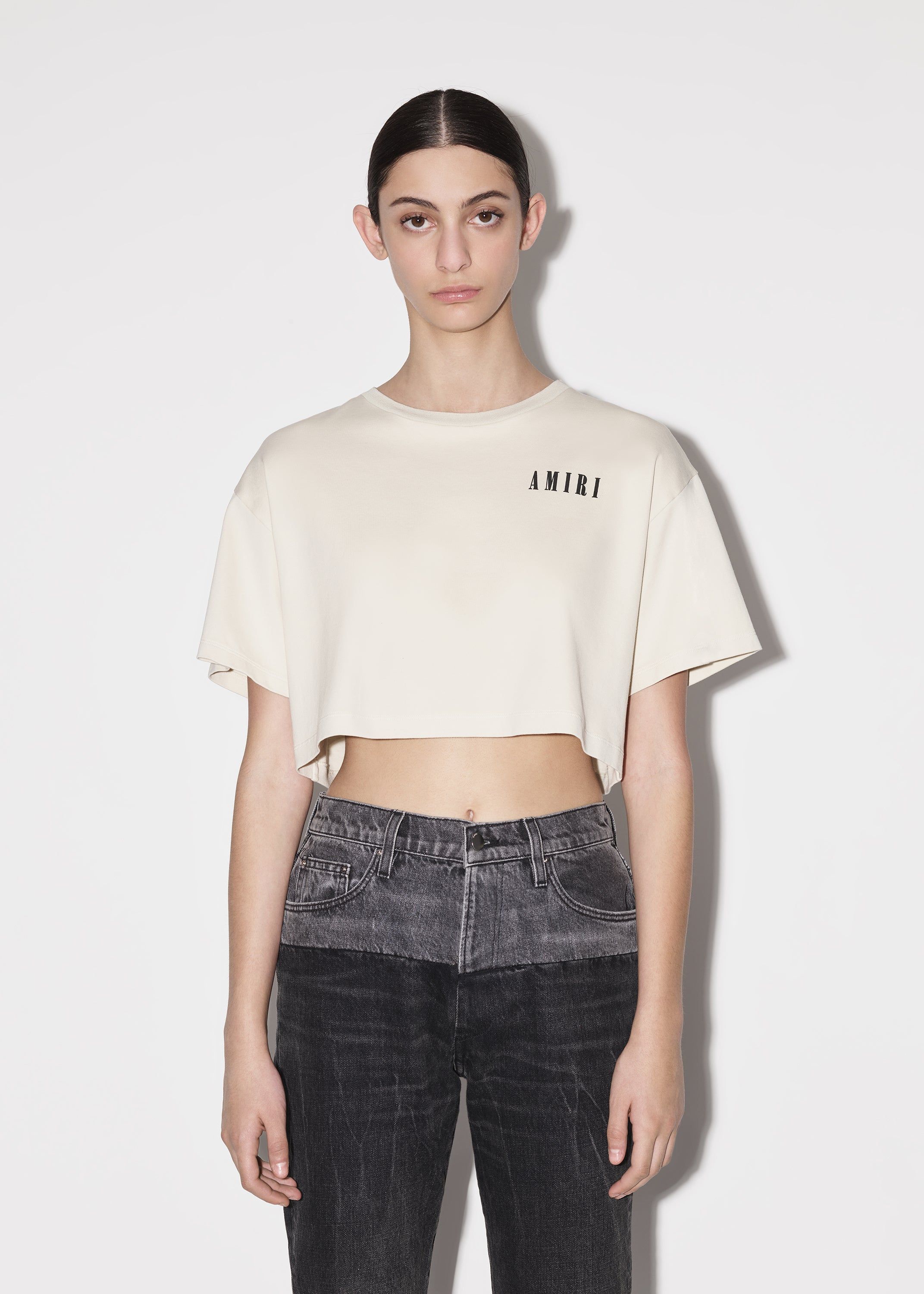WOMEN - CROPPED TEE - Alabaster sold by AMIRI product image thumbnail 3