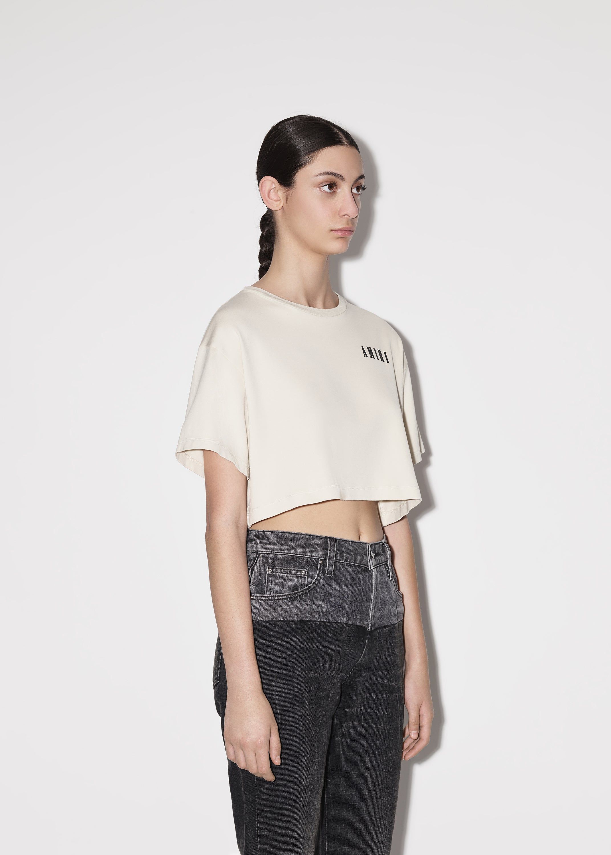 WOMEN - CROPPED TEE - Alabaster sold by AMIRI product image thumbnail 4