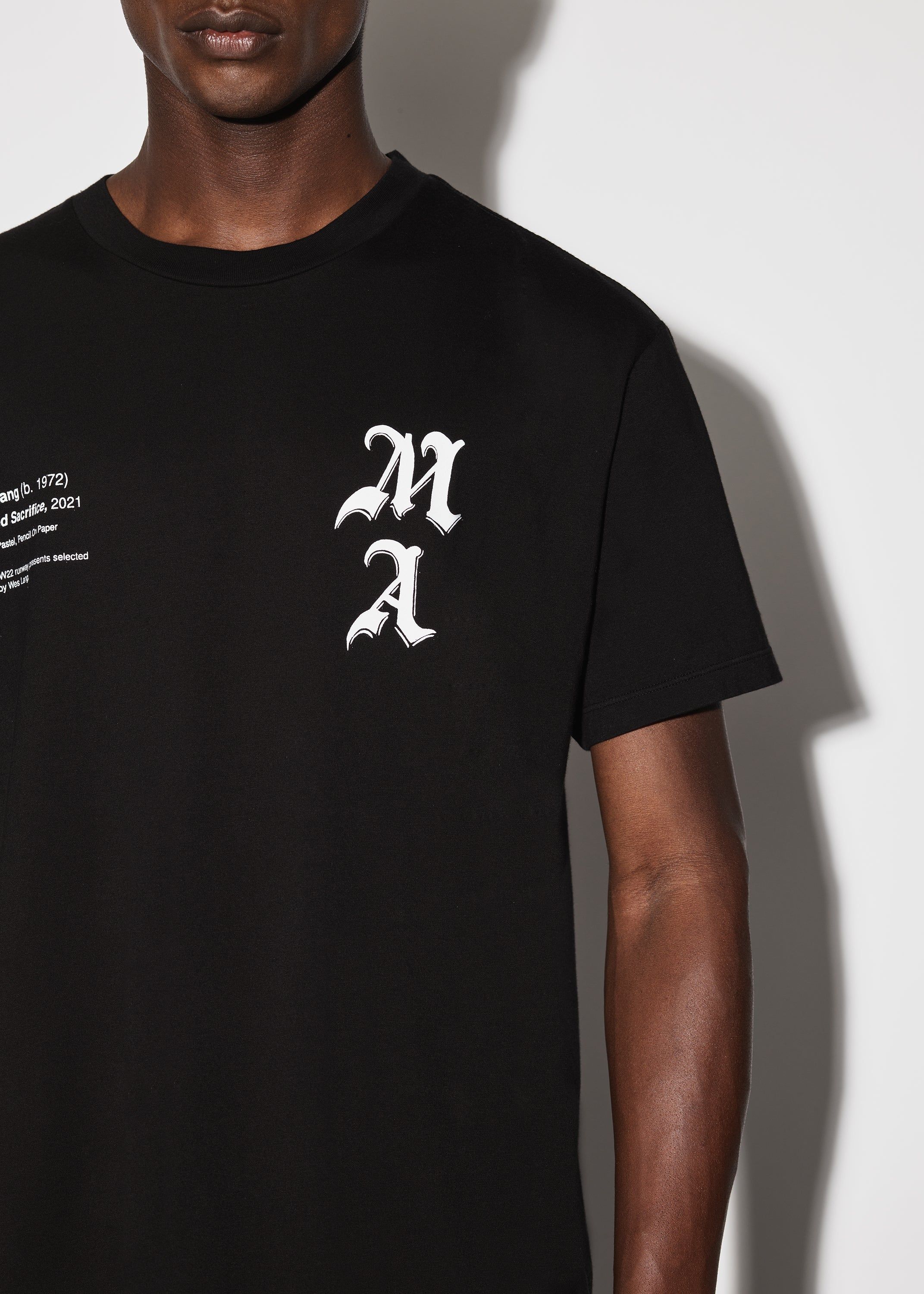 WES LANG CHECKER SKULL TEE - BLACK sold by AMIRI product image thumbnail 5