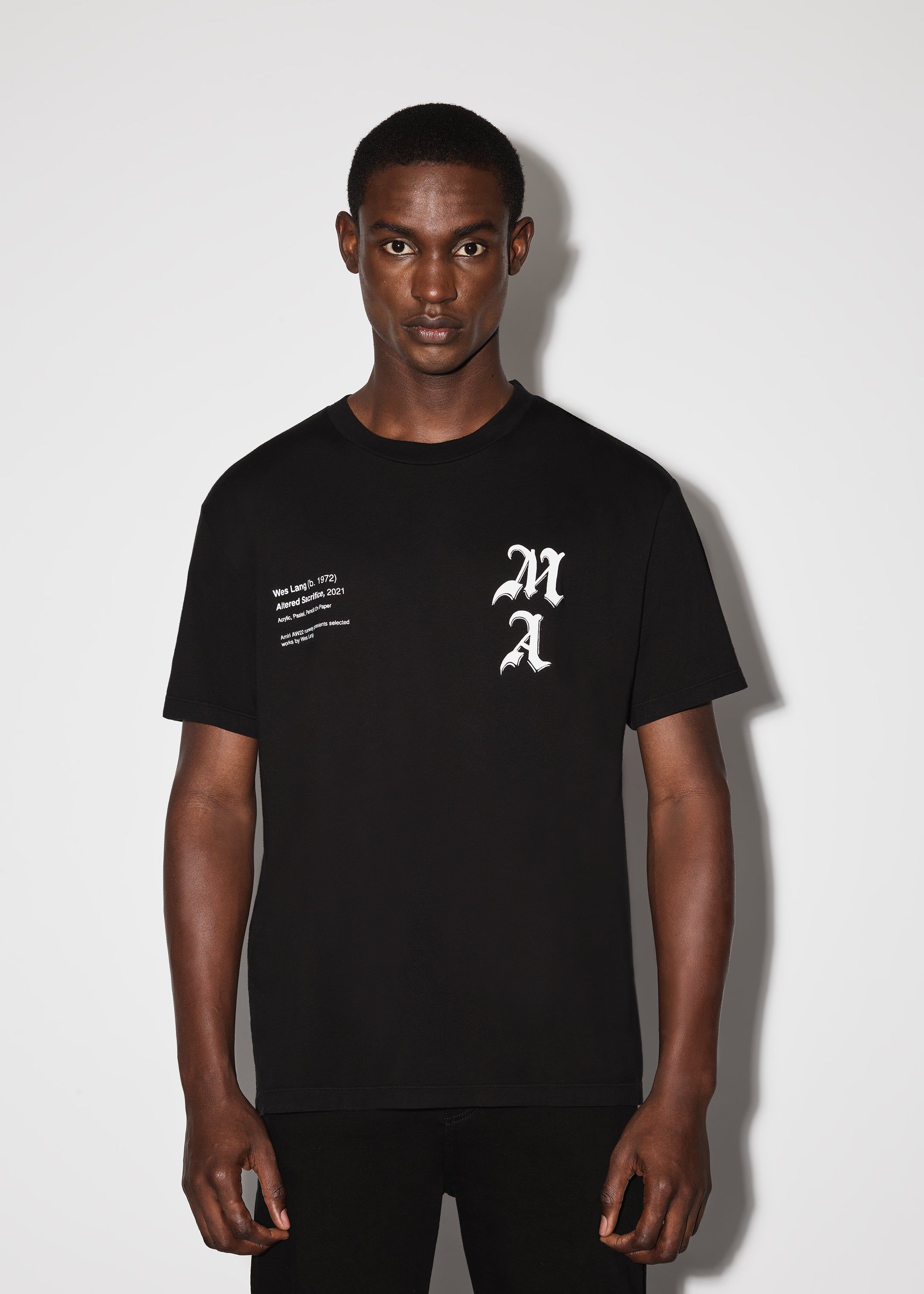 WES LANG CHECKER SKULL TEE - BLACK sold by AMIRI product image thumbnail 2