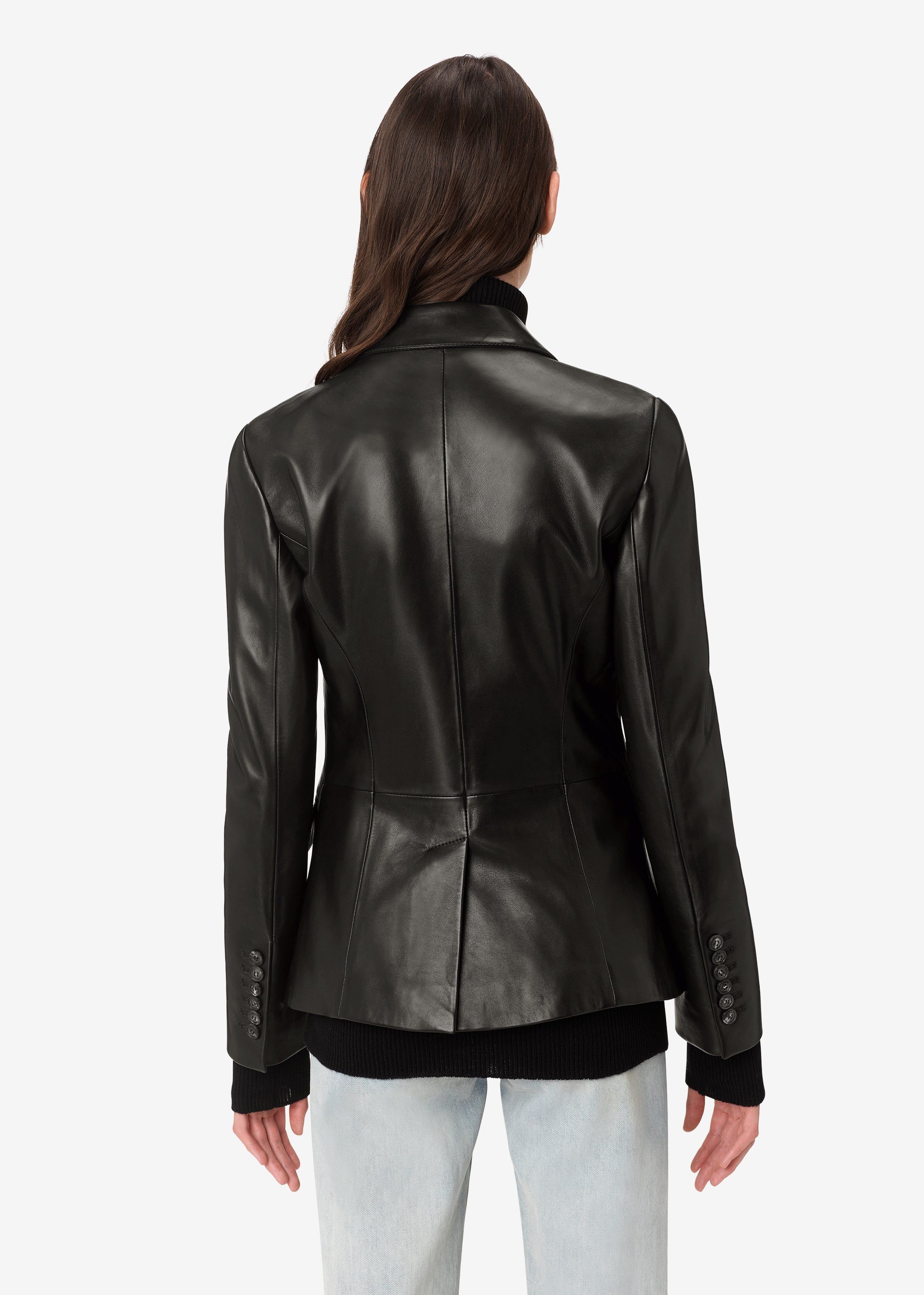 WOMEN - LEATHER BLAZER - BLACK sold by AMIRI product image thumbnail 4