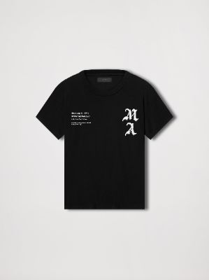 WES LANG CHECKER SKULL TEE - BLACK sold by AMIRI