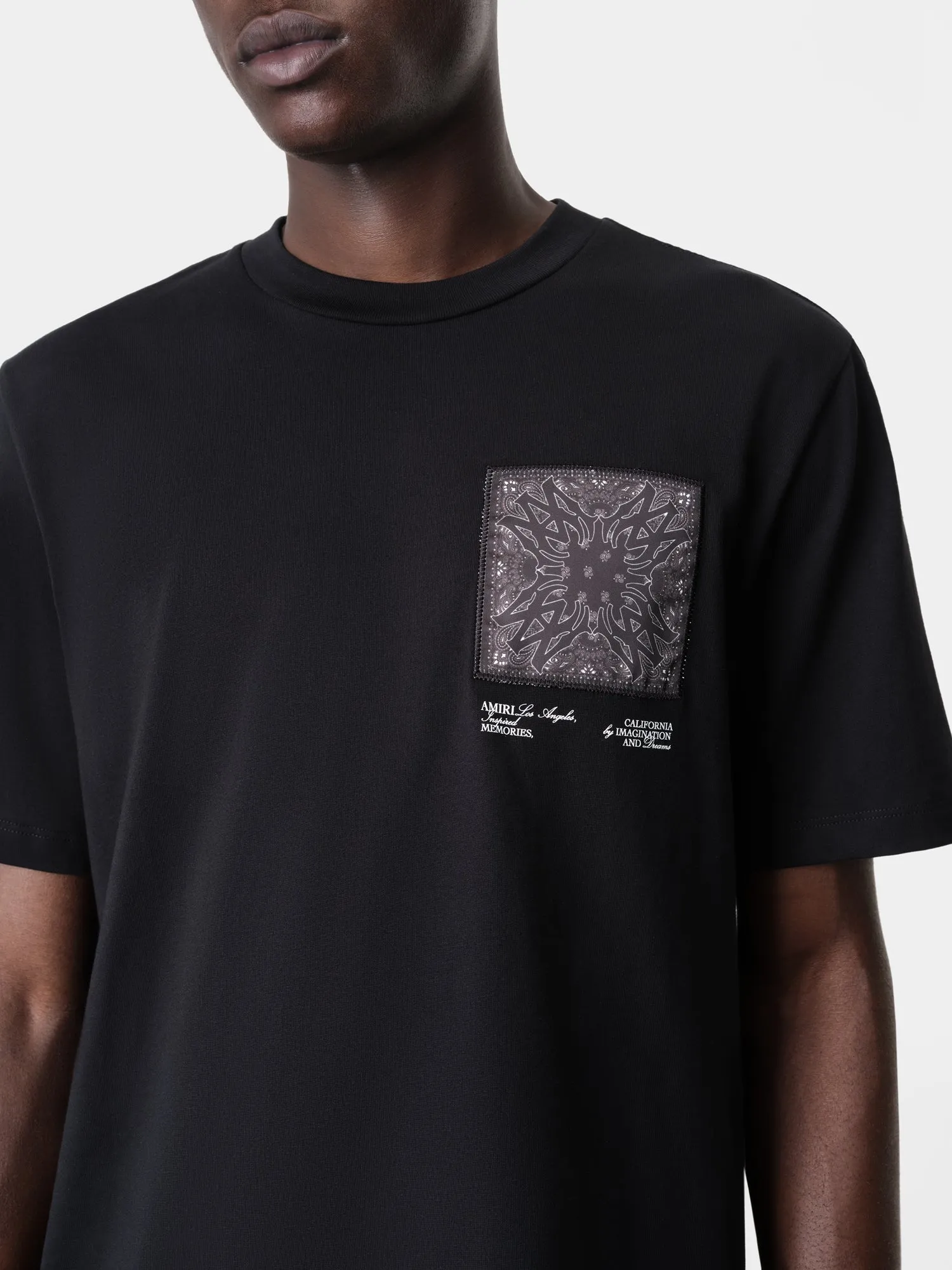 MA BANDANA SILK APPLIQUE TEE - Black sold by AMIRI product image thumbnail 4