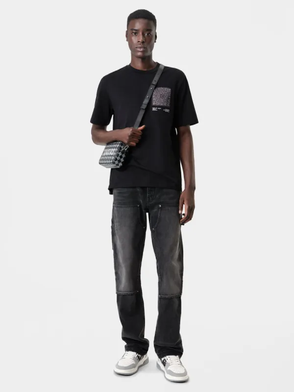 MA BANDANA SILK APPLIQUE TEE - Black sold by AMIRI