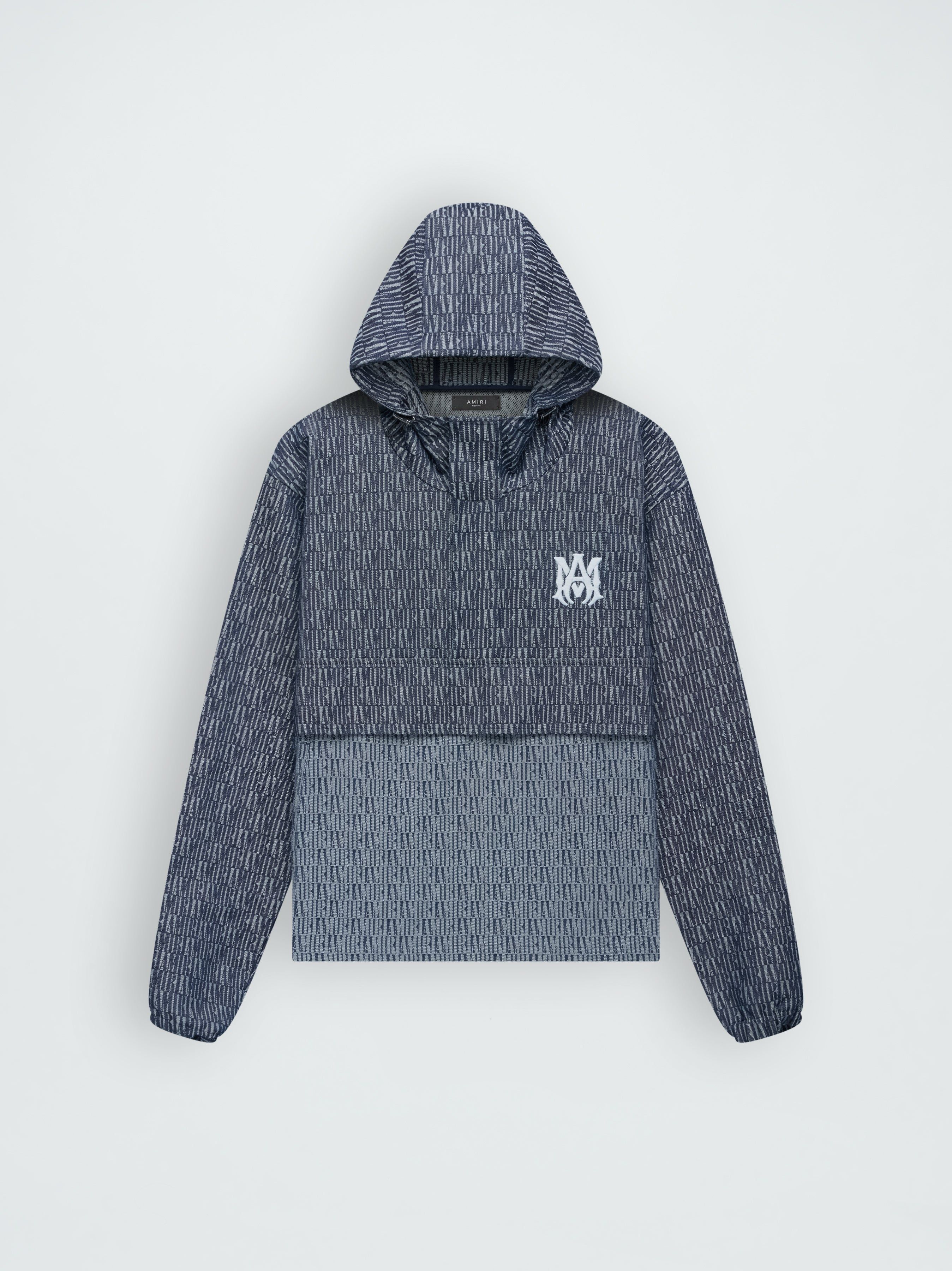 AMIRI JACQUARD ANORAK - WASHED INDIGO sold by AMIRI