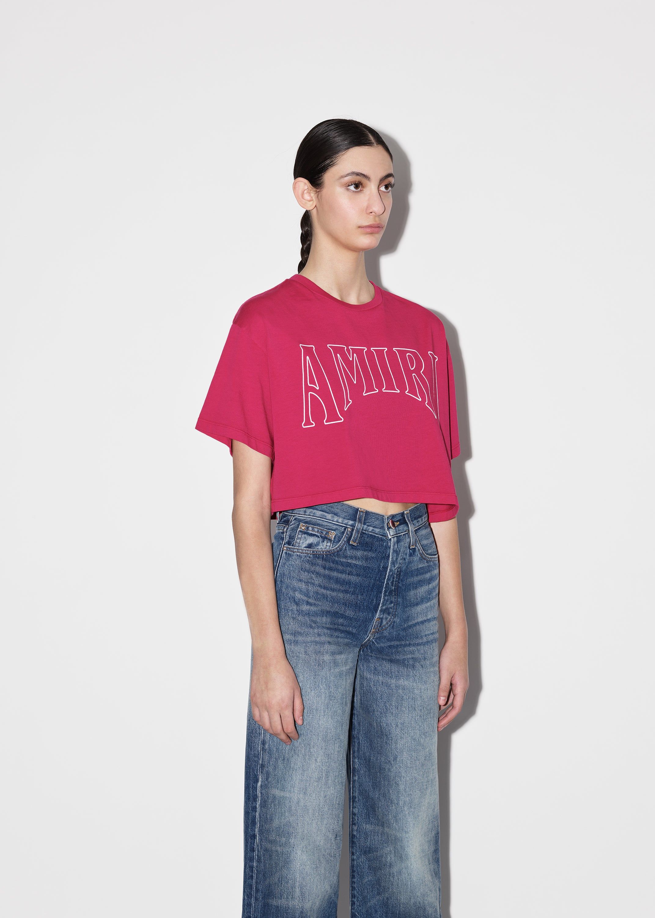 WOMEN - SUN CROPPED TEE - FUCHSIA sold by AMIRI product image thumbnail 4