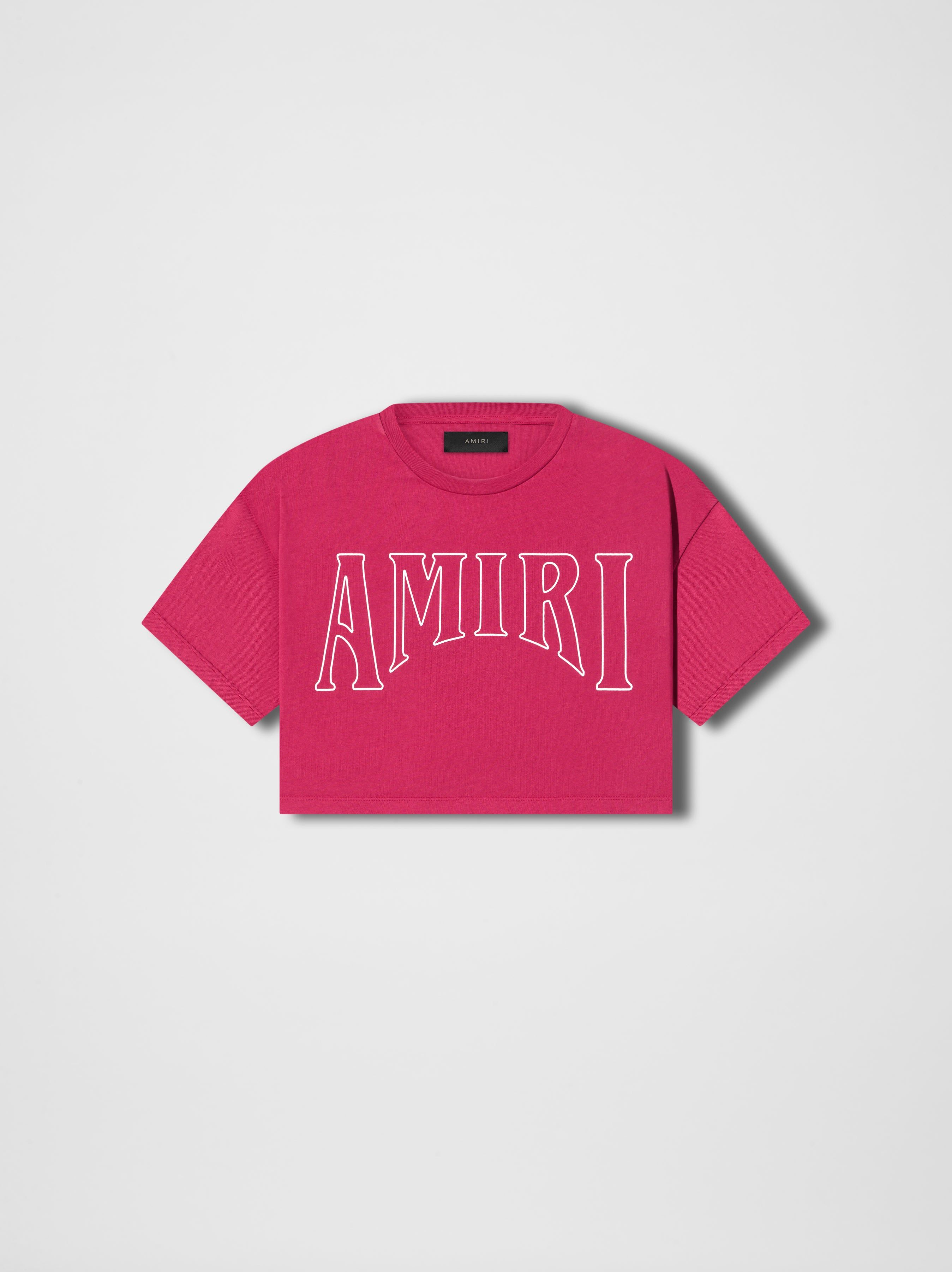 WOMEN - SUN CROPPED TEE - FUCHSIA sold by AMIRI