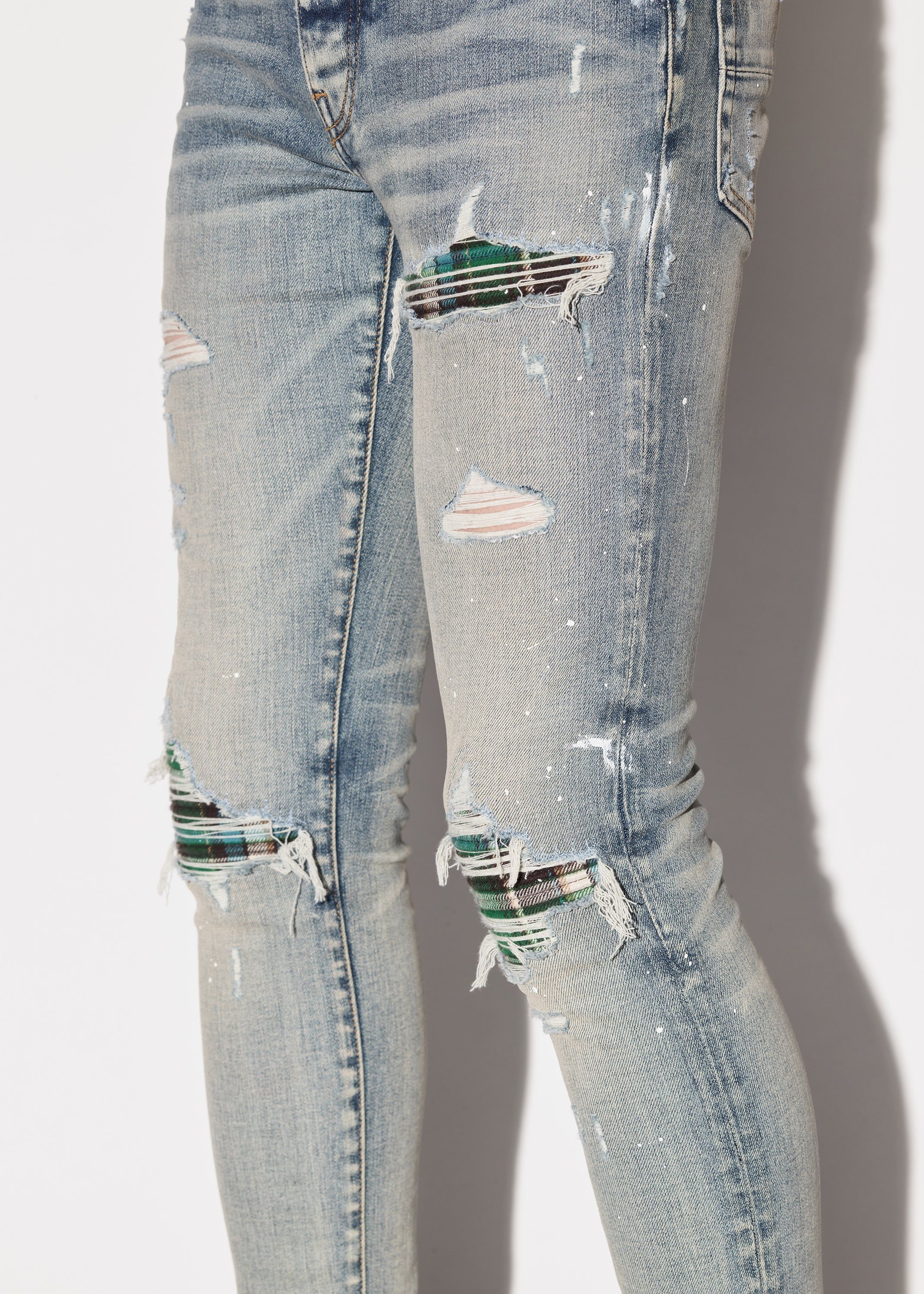 MX1 PLAID JEAN - CLAY INDIGO sold by AMIRI product image thumbnail 6