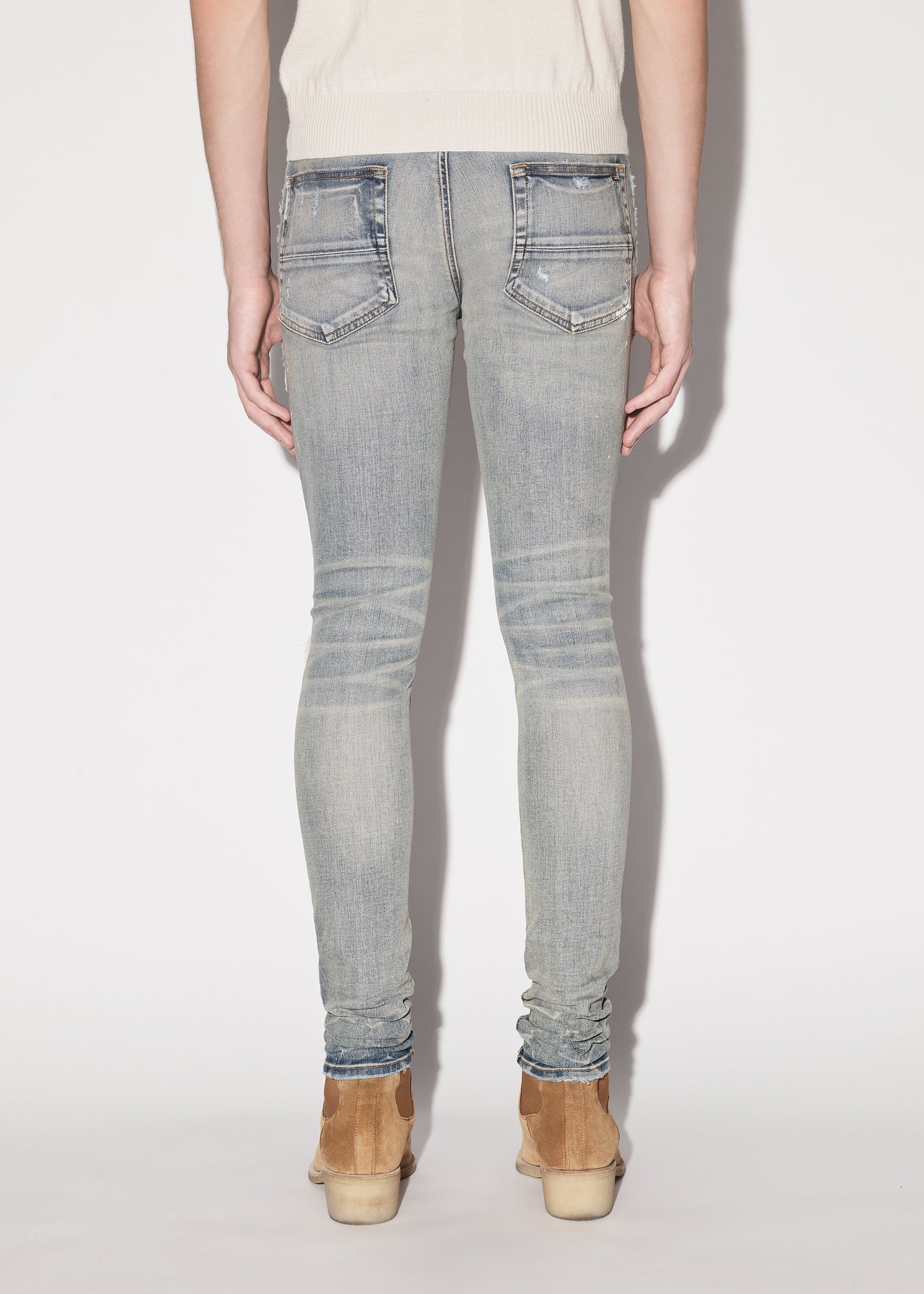 MX1 PLAID JEAN - CLAY INDIGO sold by AMIRI product image thumbnail 4