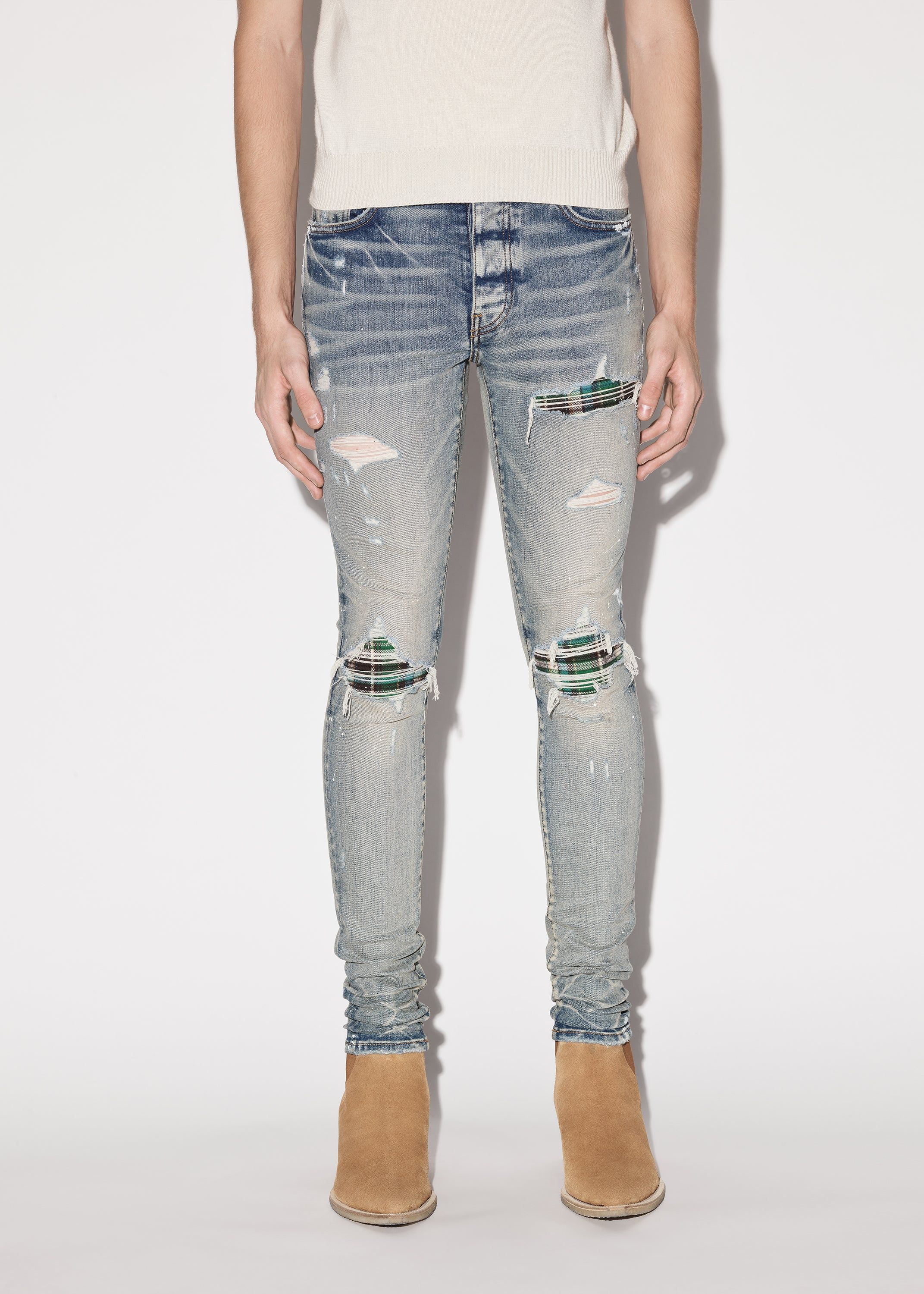 MX1 PLAID JEAN - CLAY INDIGO sold by AMIRI product image thumbnail 2