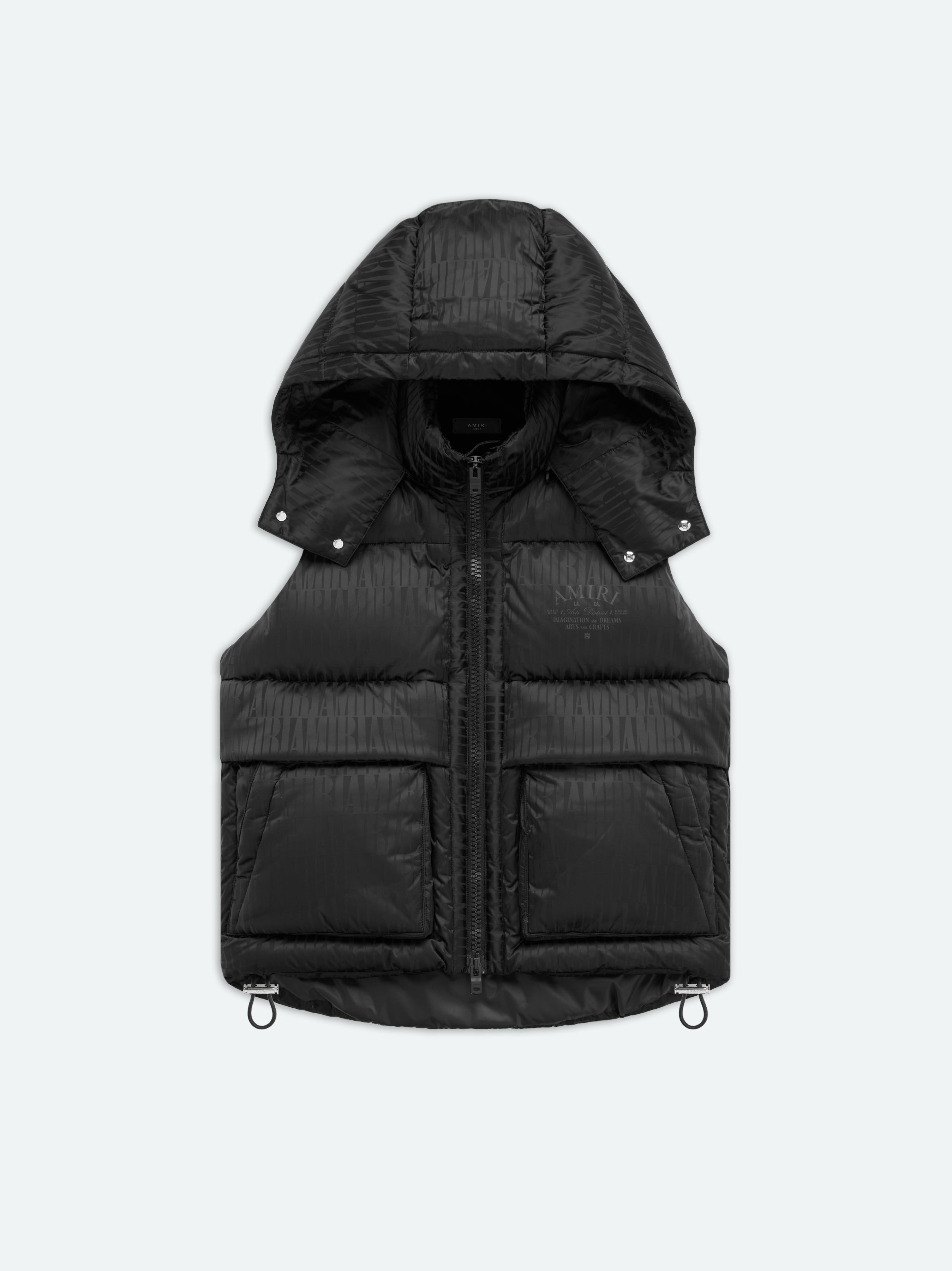 AMIRI JACQUARD DOWN GILET - BLACK sold by AMIRI