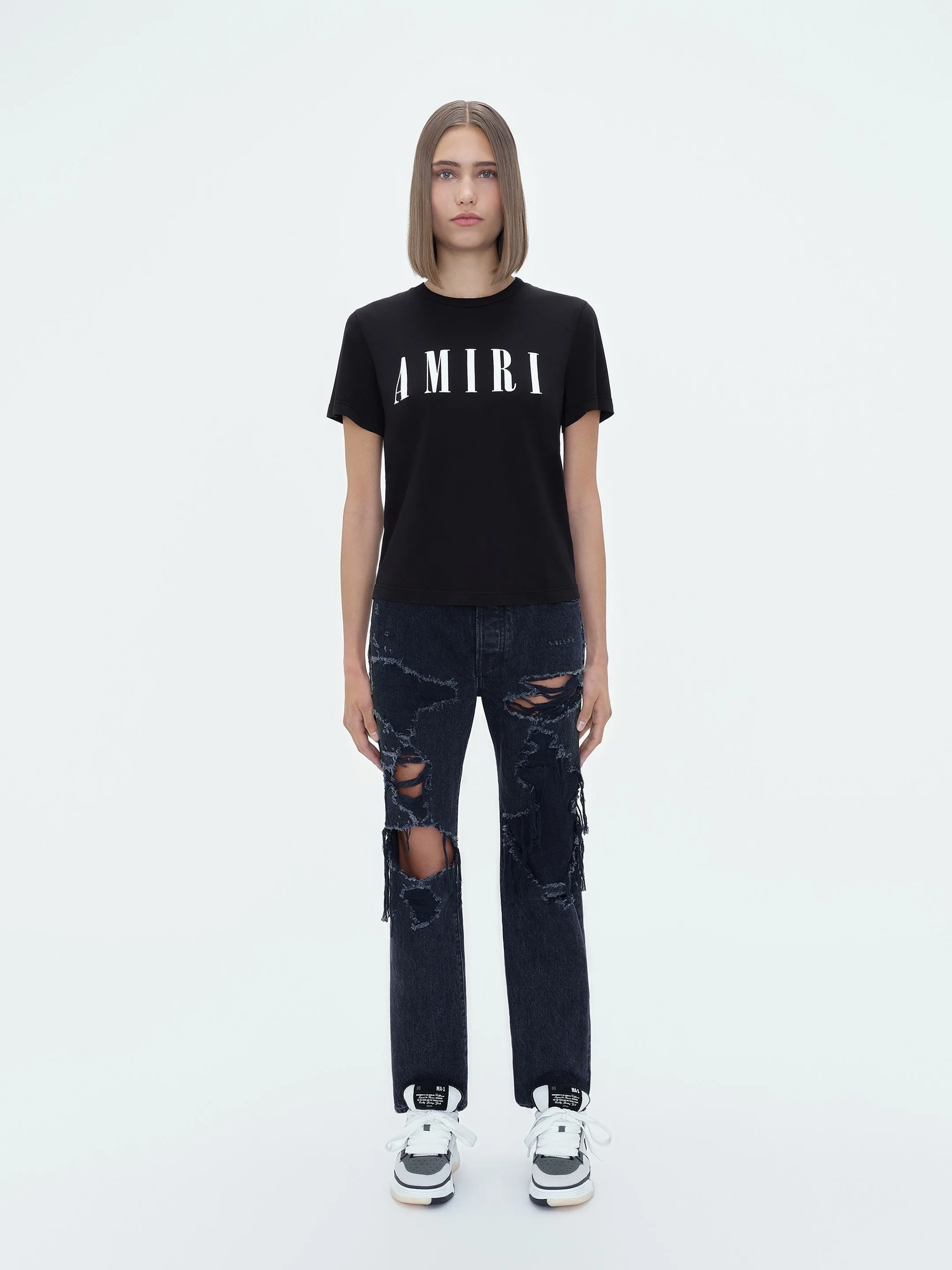 WOMEN - DISTRESSED STRAIGHT - Faded Black sold by AMIRI product image thumbnail 2
