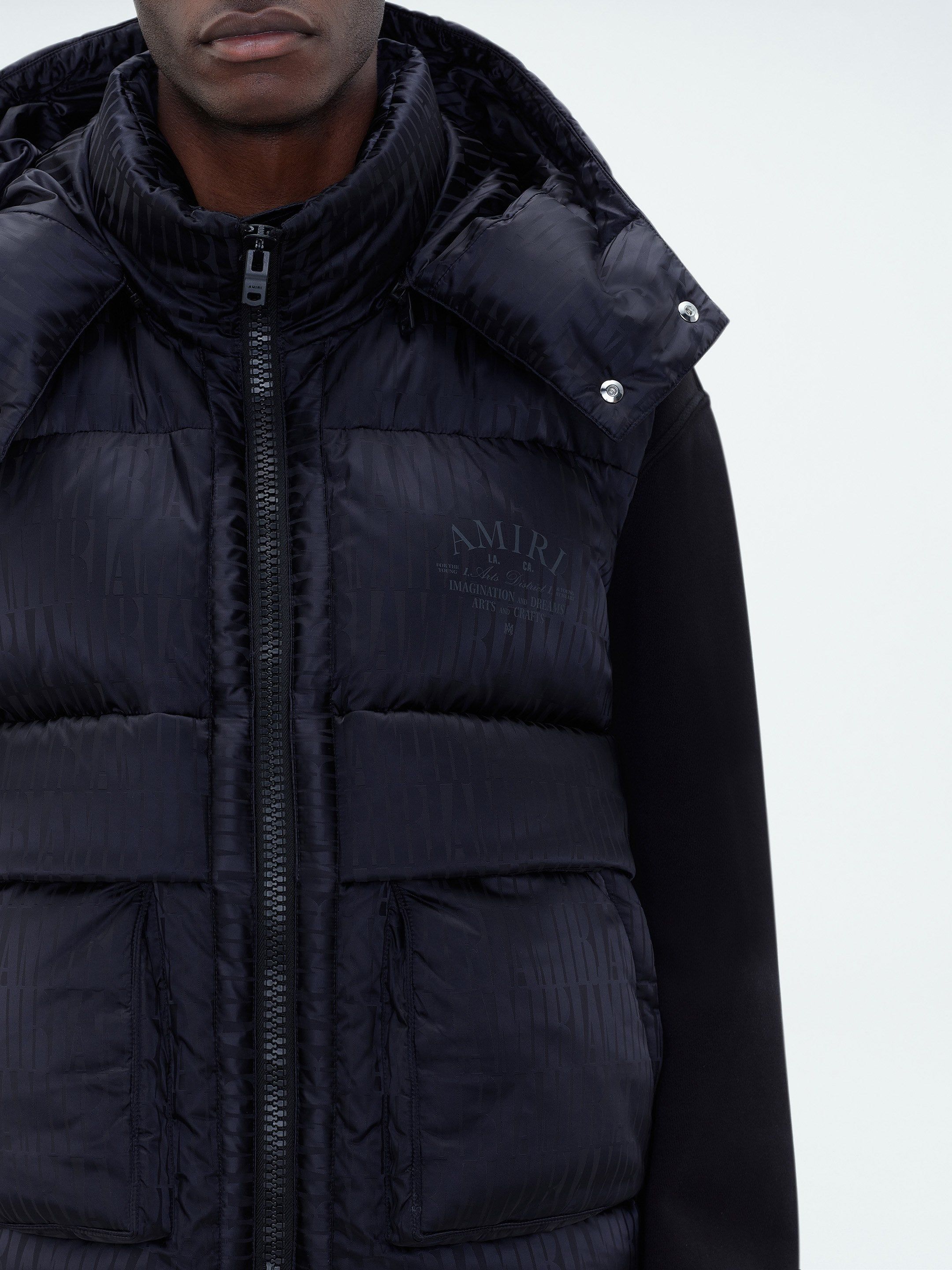AMIRI JACQUARD DOWN GILET - BLACK sold by AMIRI product image thumbnail 6