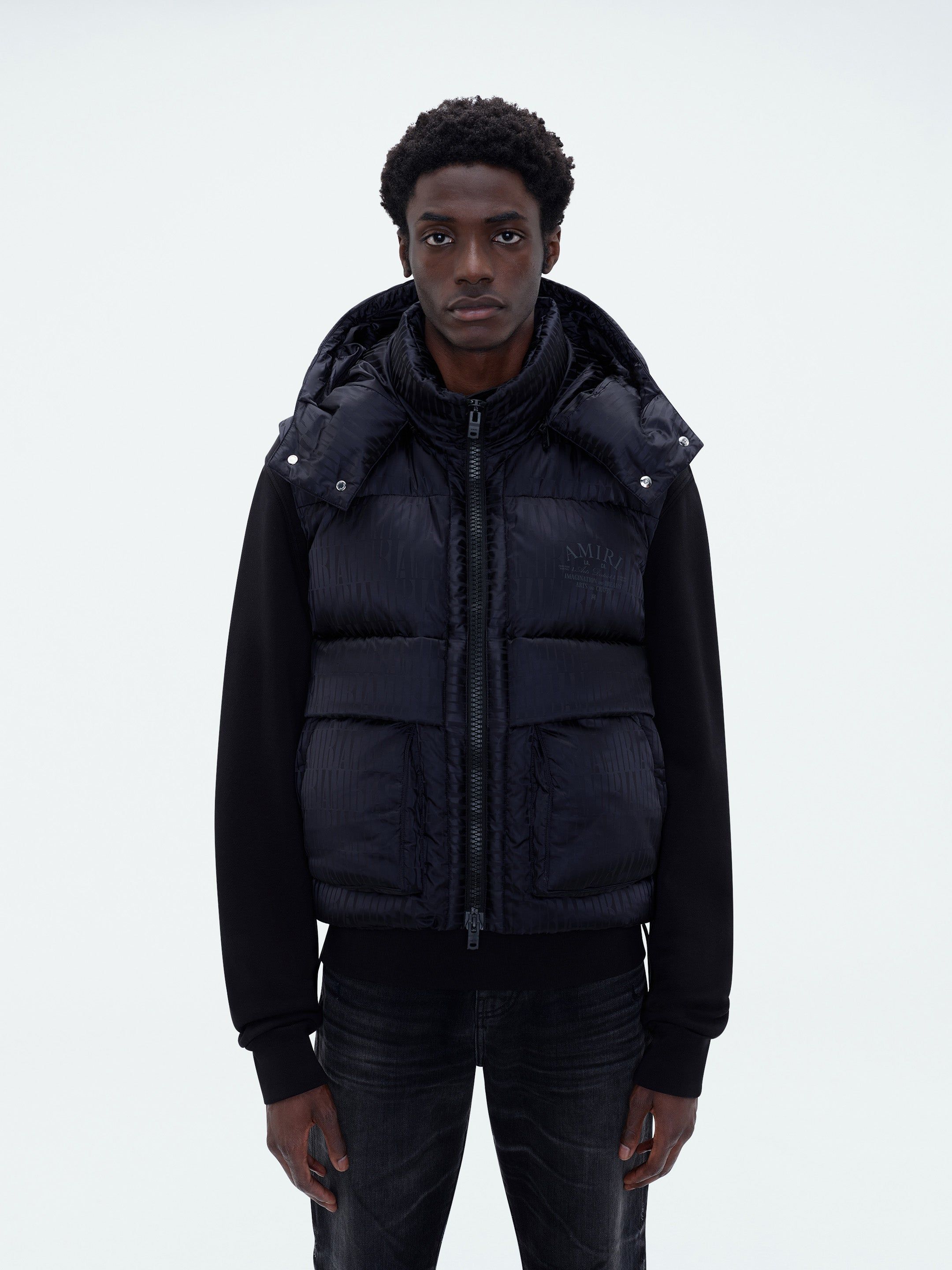 AMIRI JACQUARD DOWN GILET - BLACK sold by AMIRI product image thumbnail 3
