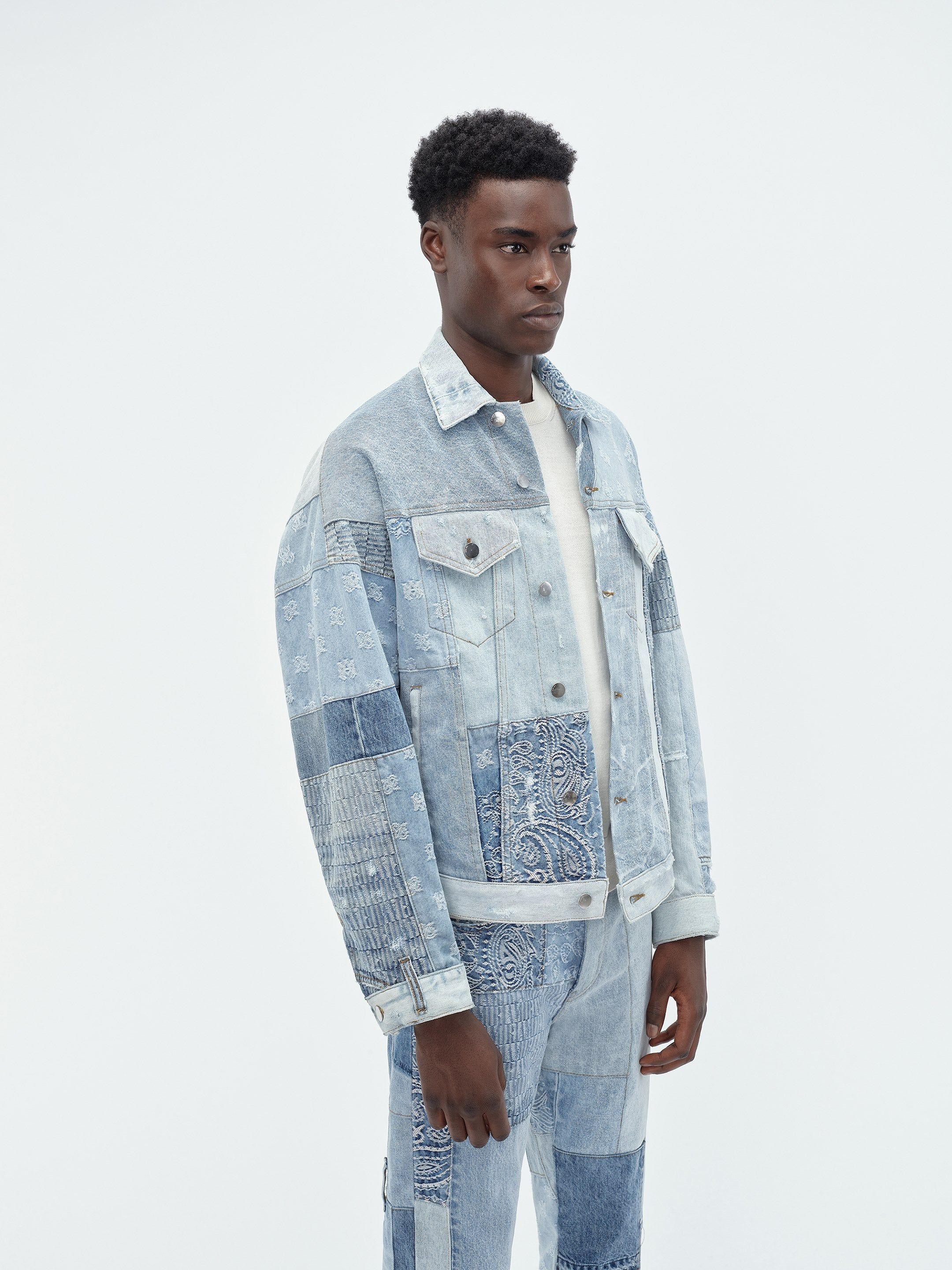 PATCHWORK TRUCKER JACKET - Multi sold by AMIRI product image thumbnail 4
