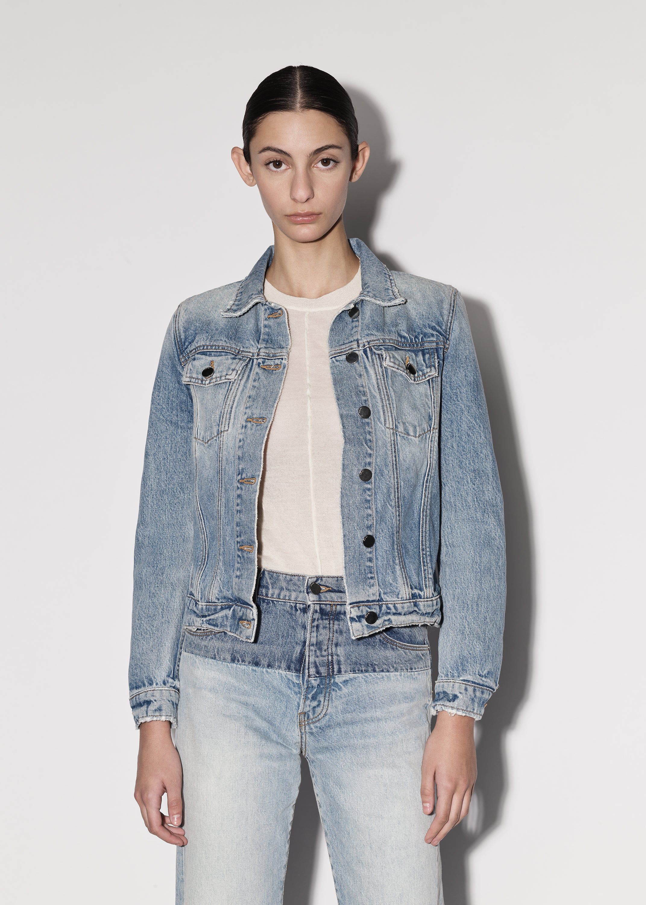 WOMEN - STRONG SHOULDER TRUCKER - CLAY INDIGO sold by AMIRI product image thumbnail 3