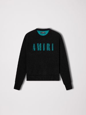 CUTOUT LOGO CREW - BLACK made by AMIRI