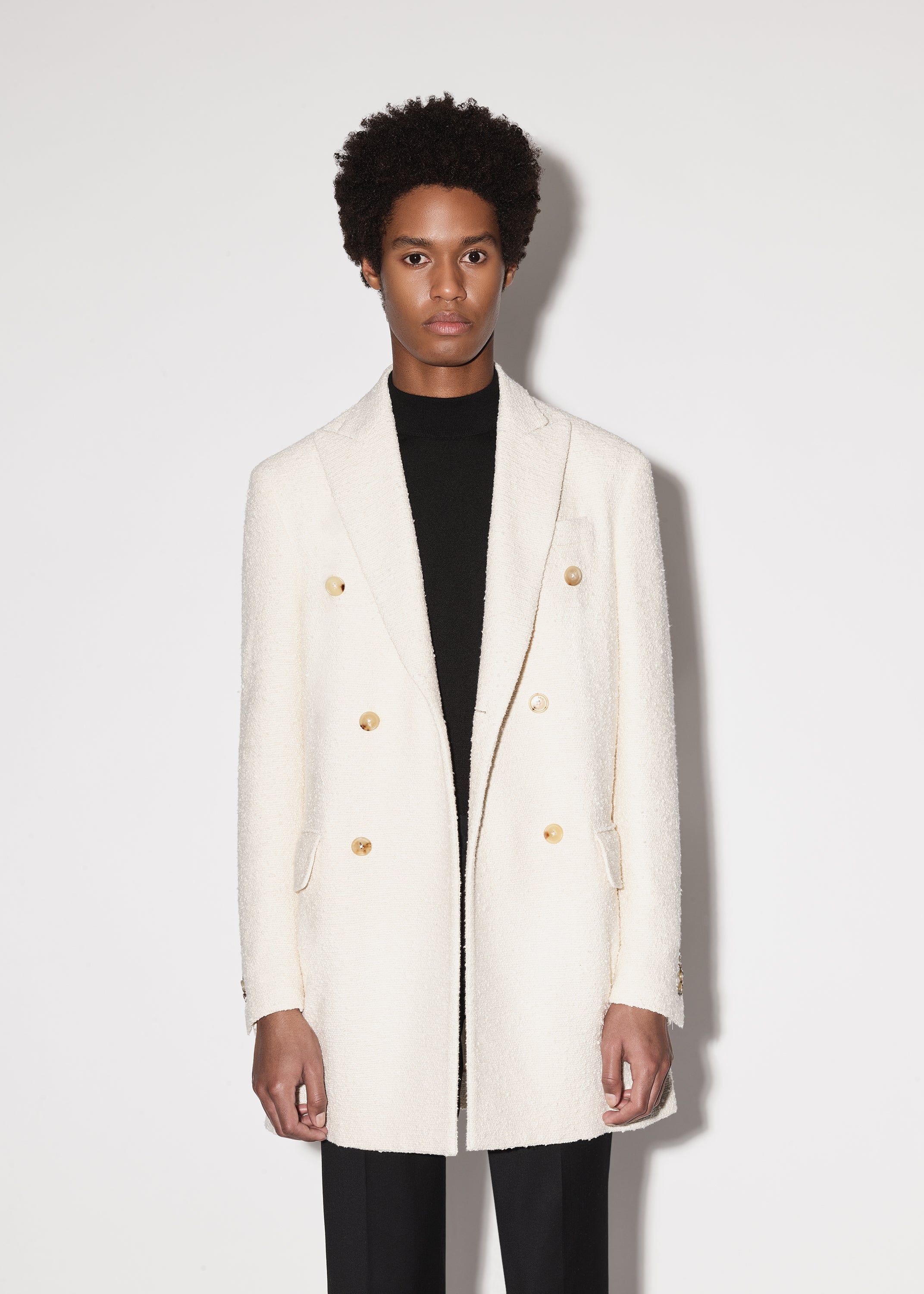 DOUBLE BREASTED JACKET - ALABASTER sold by AMIRI