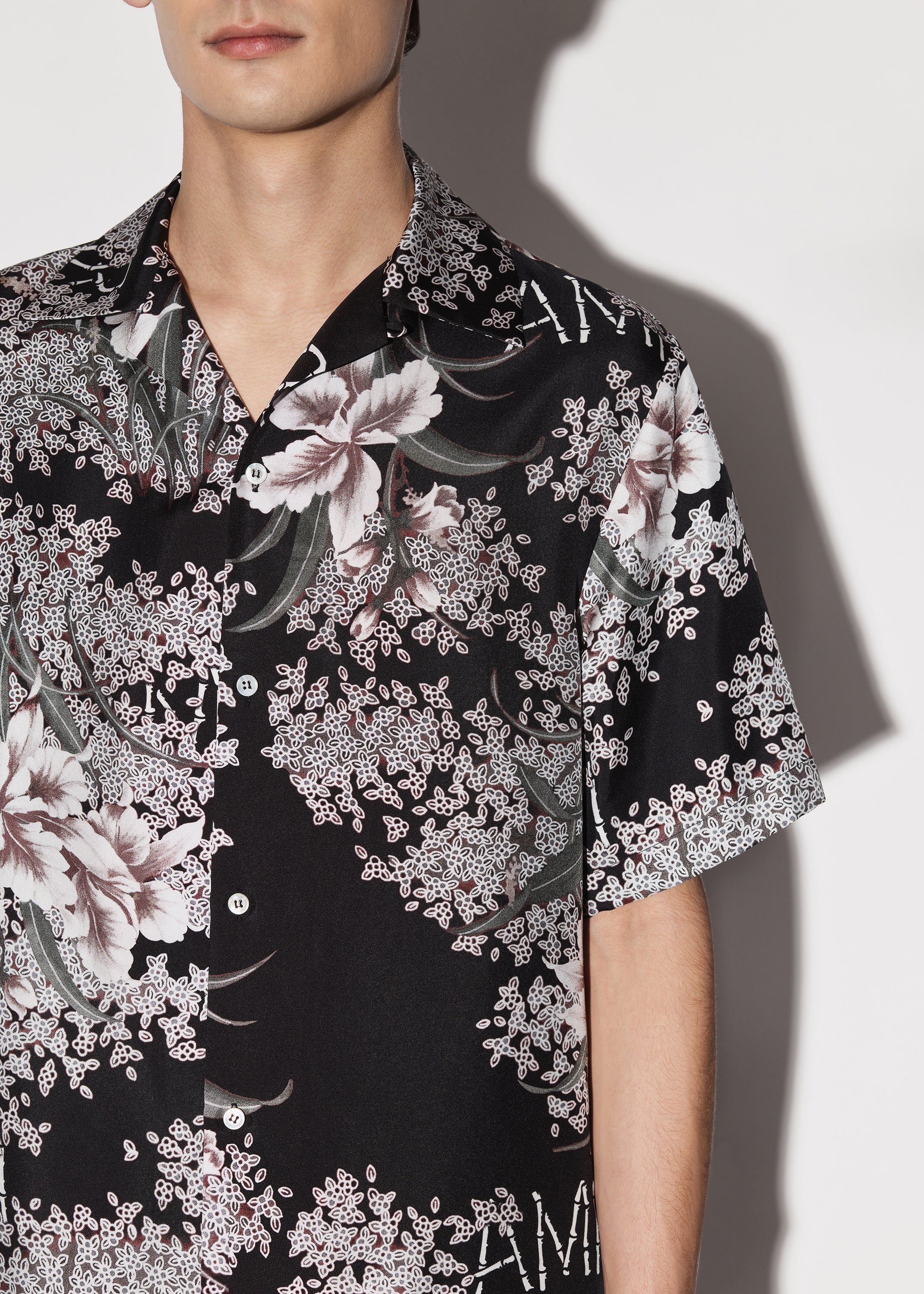 HIBISCUS TIKI BOWLING SHIRT - BLACK sold by AMIRI product image thumbnail 5