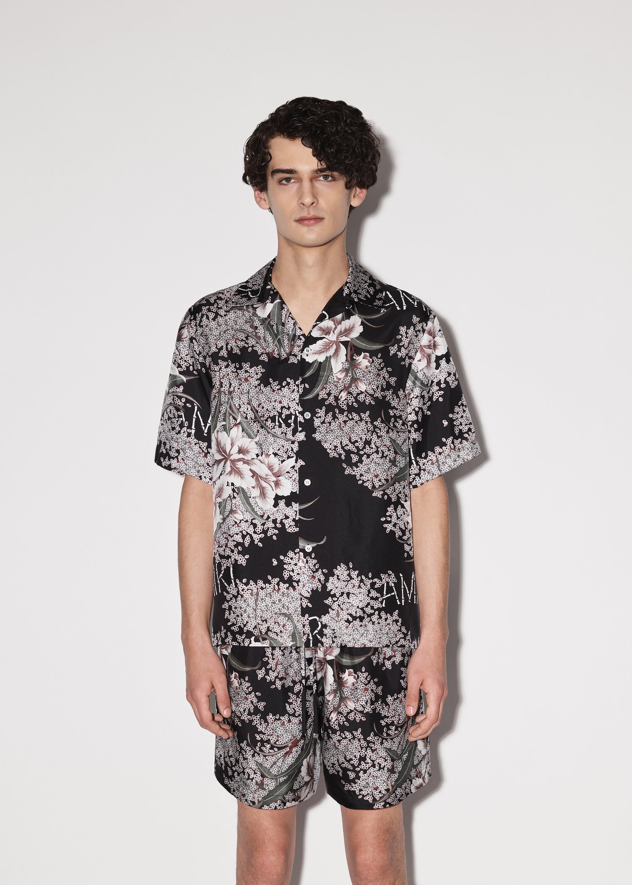 HIBISCUS TIKI BOWLING SHIRT - BLACK sold by AMIRI product image thumbnail 2