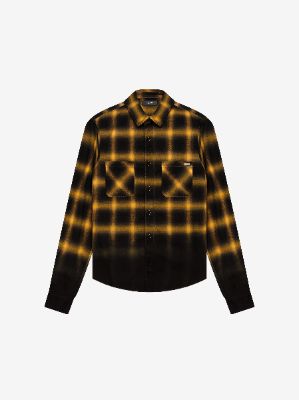 DIP DYE SHADOW PLAID - GOLD made by AMIRI