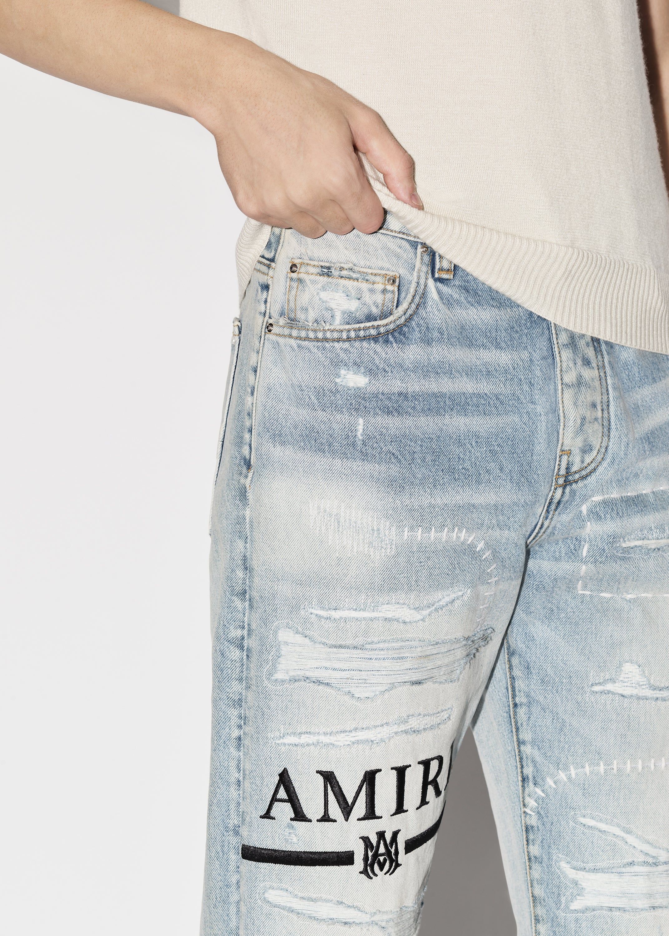 M.A. BAR LOGO STRAIGHT JEAN - STONE INDIGO sold by AMIRI product image thumbnail 5
