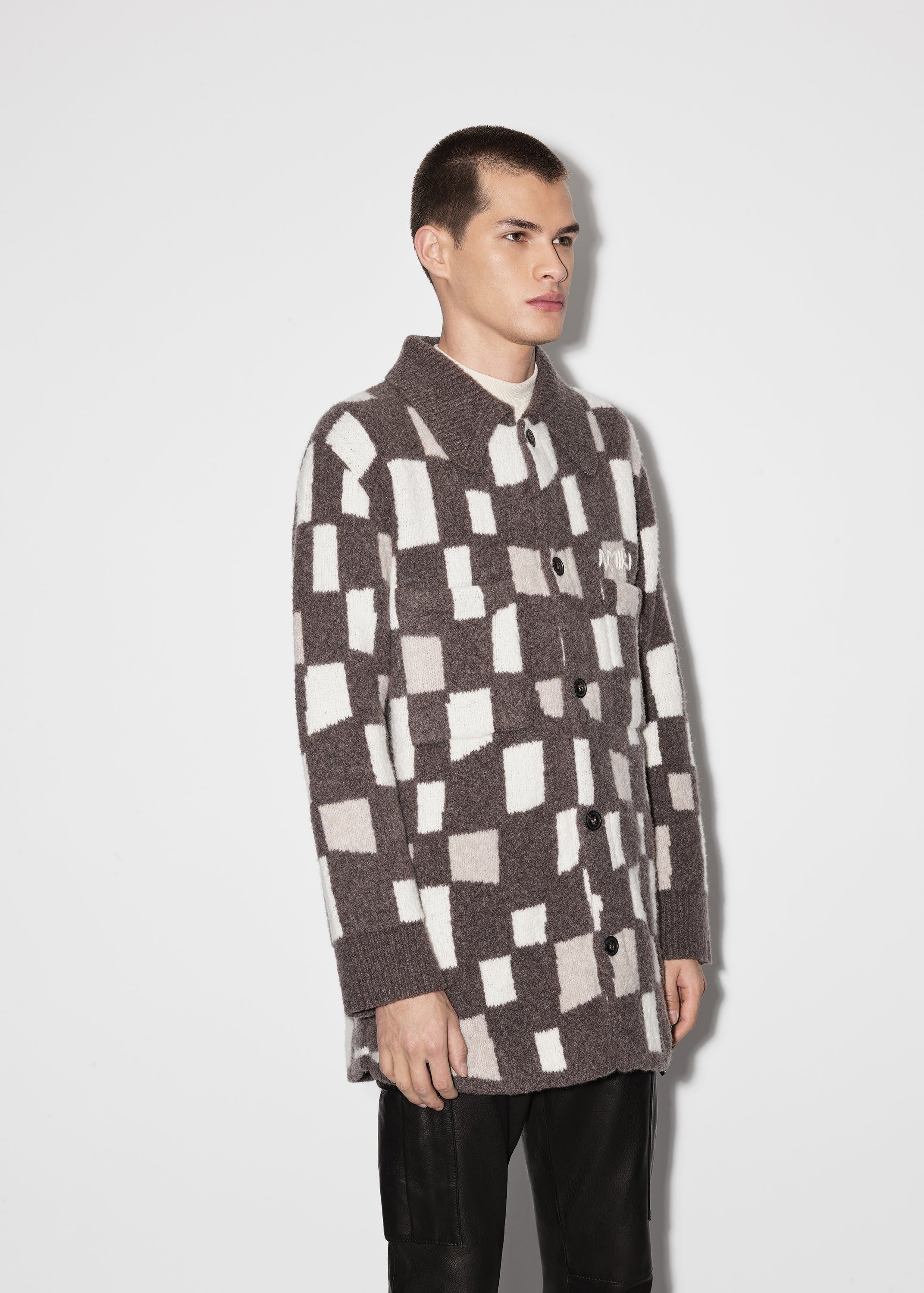CHECKERED OVERSHIRT - BROWN sold by AMIRI product image thumbnail 4
