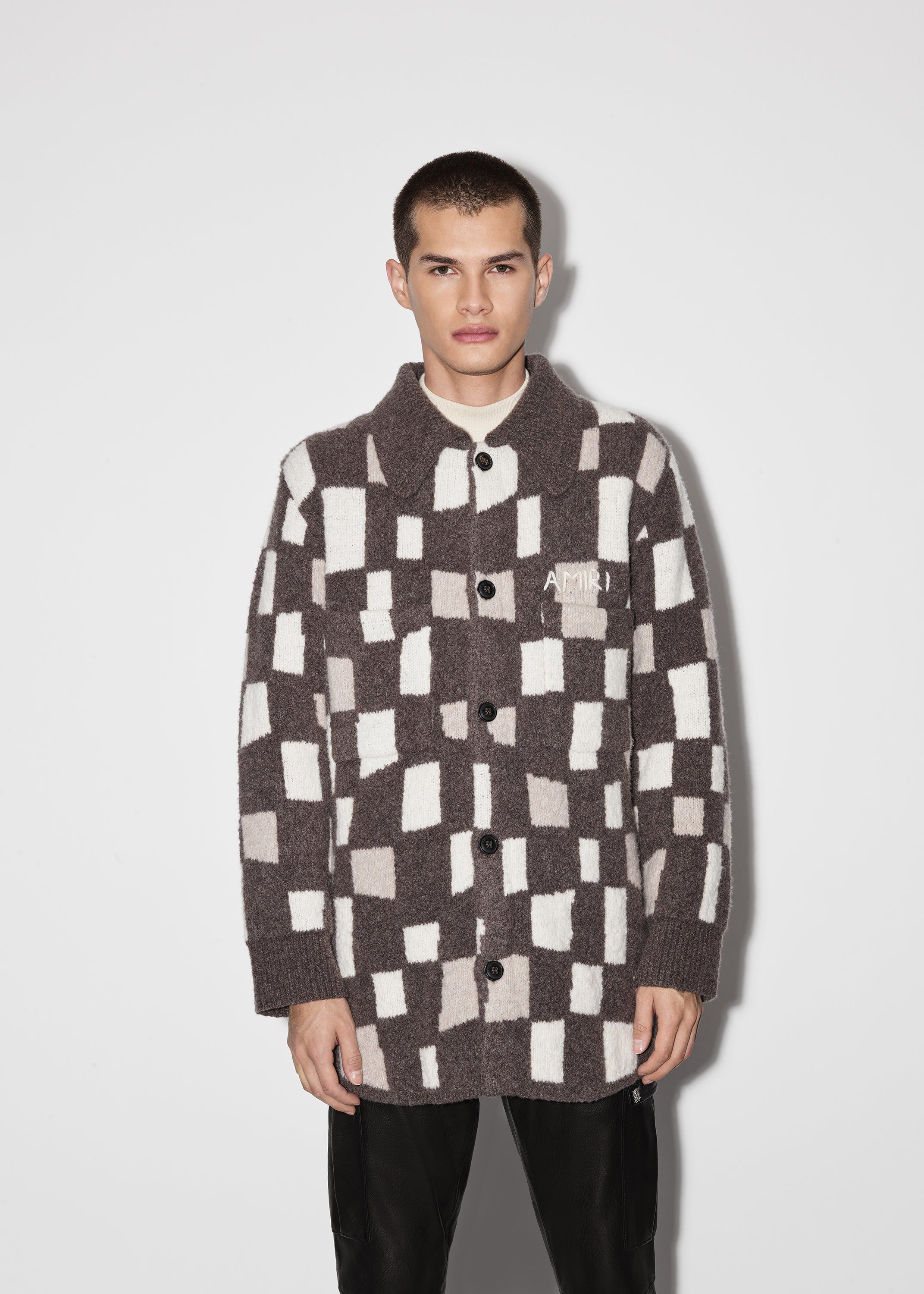 CHECKERED OVERSHIRT - BROWN sold by AMIRI product image thumbnail 2