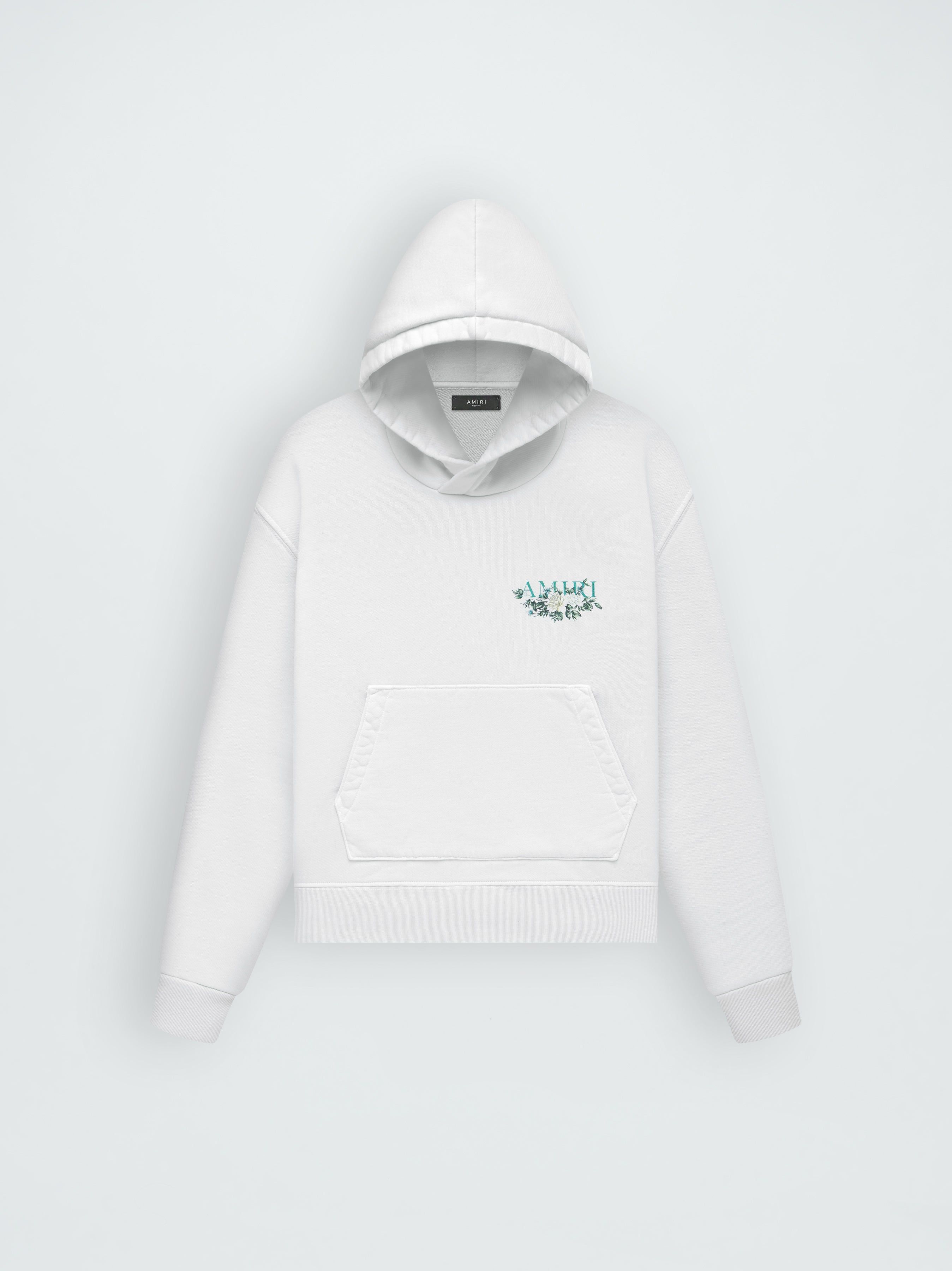FLORAL AMIRI LOGO HOODIE - WHITE sold by AMIRI