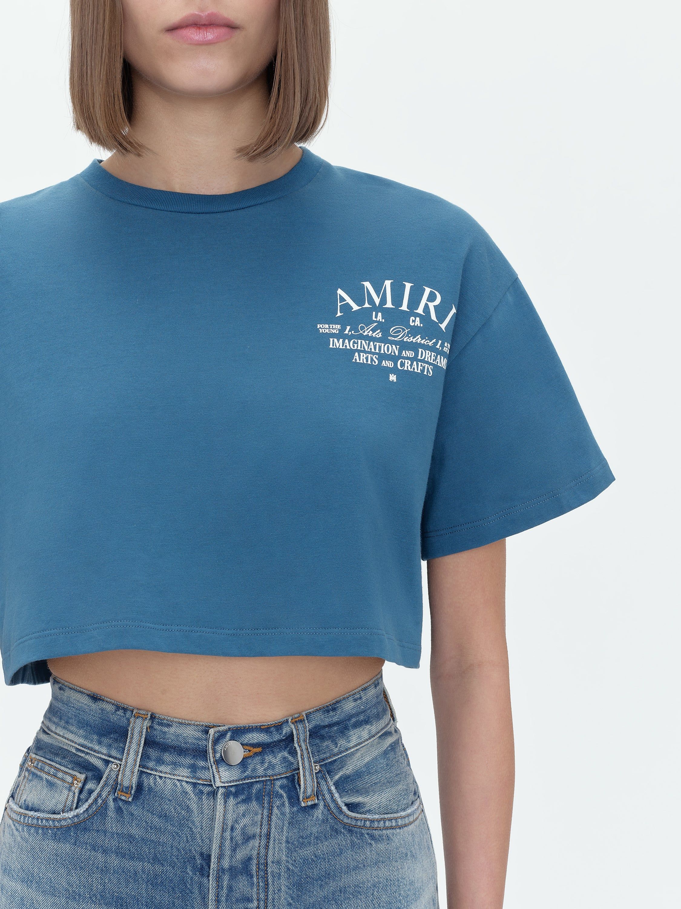 WOMEN - AMIRI ARTS DISTRICT TEE - TEAL sold by AMIRI product image thumbnail 5