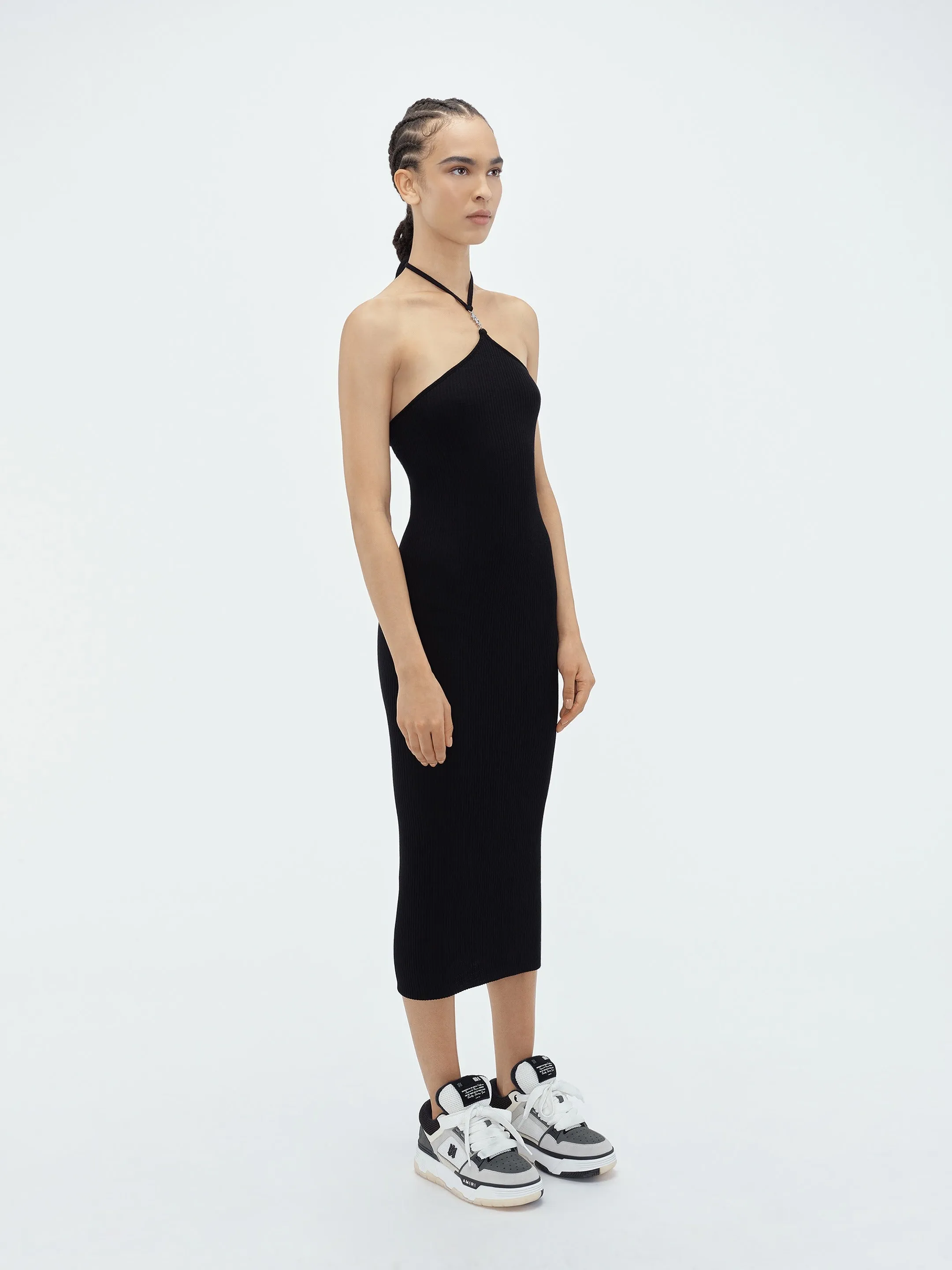 WOMEN - VERTICAL AMIRI MIDI DRESS - Black sold by AMIRI product image thumbnail 4
