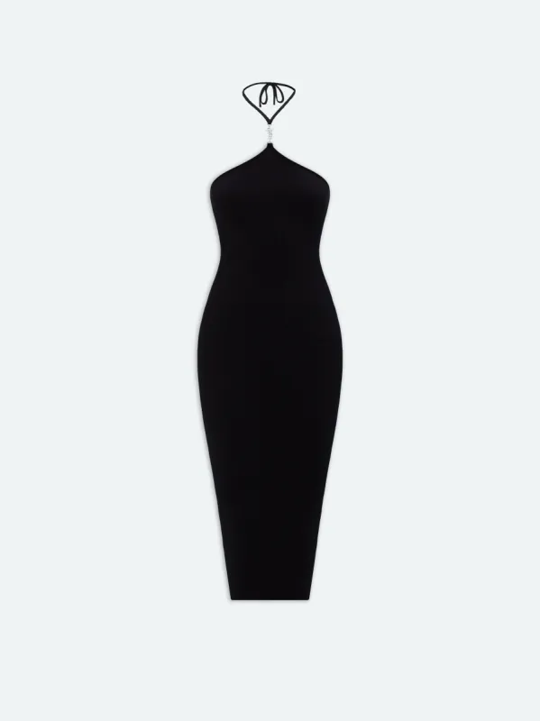 WOMEN - VERTICAL AMIRI MIDI DRESS - Black sold by AMIRI