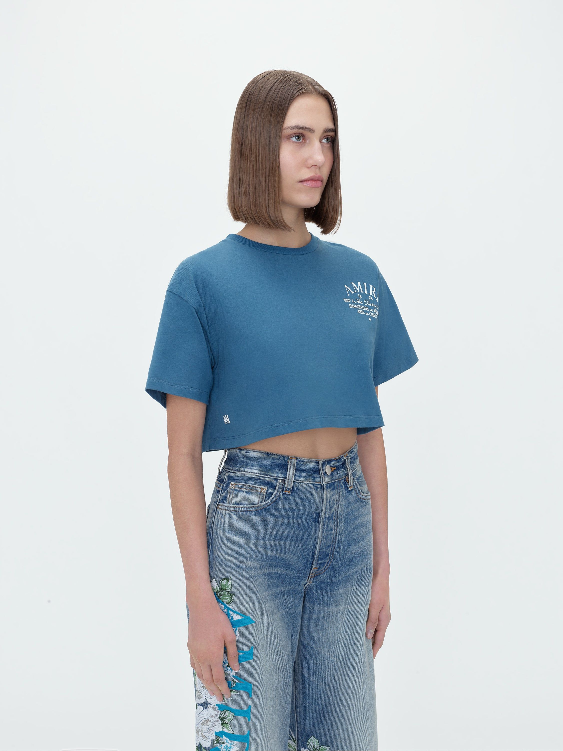 WOMEN - AMIRI ARTS DISTRICT TEE - TEAL sold by AMIRI product image thumbnail 3